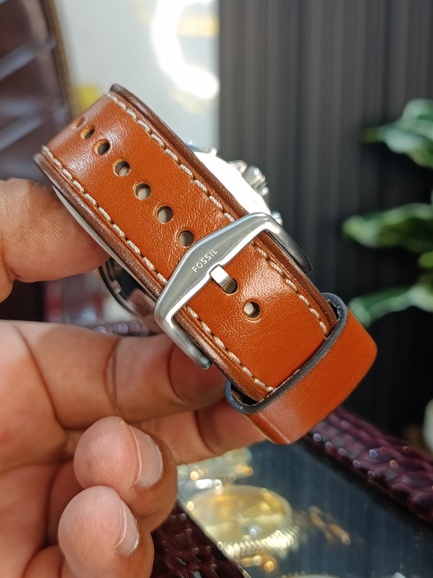 Fossil BQ2821 Green Dial Men's Watch