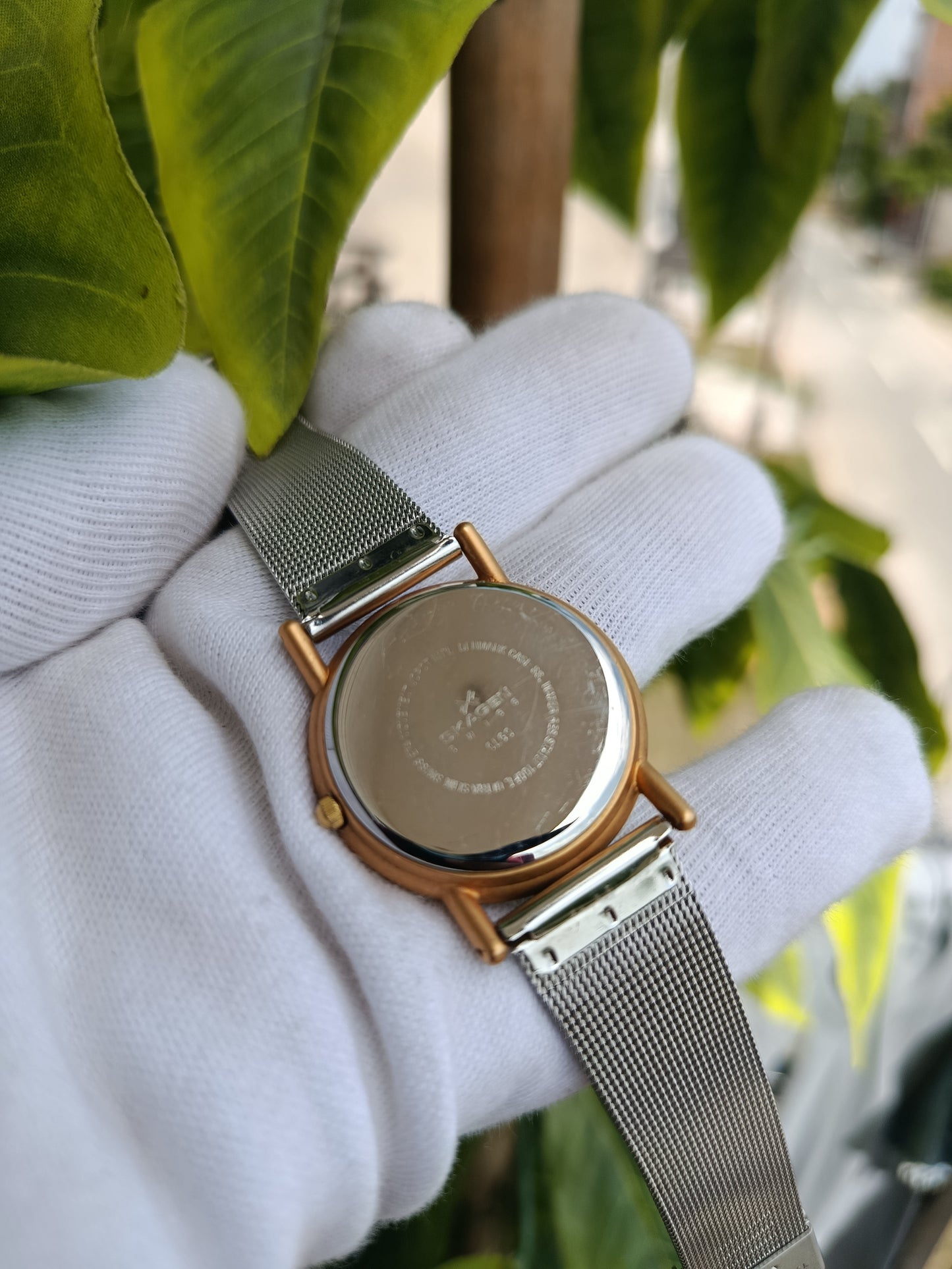 Skagen 347LGG | Unisex Vintage Day Date Quartz Watch | Gold Plated