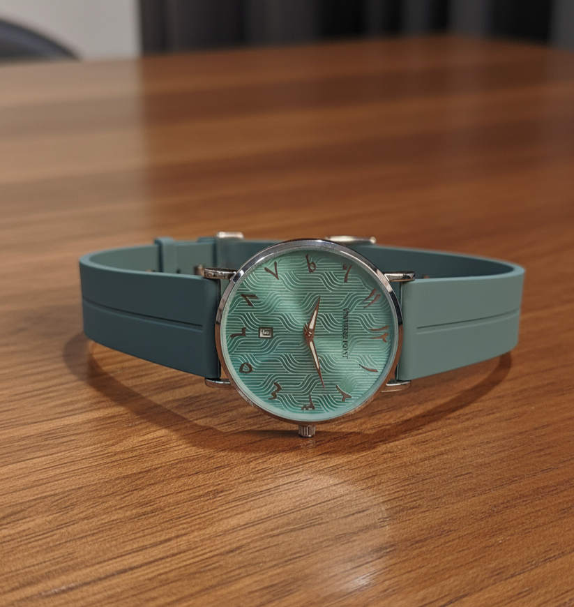 Universe Point Arabic Dial Sea Green Men's Watch