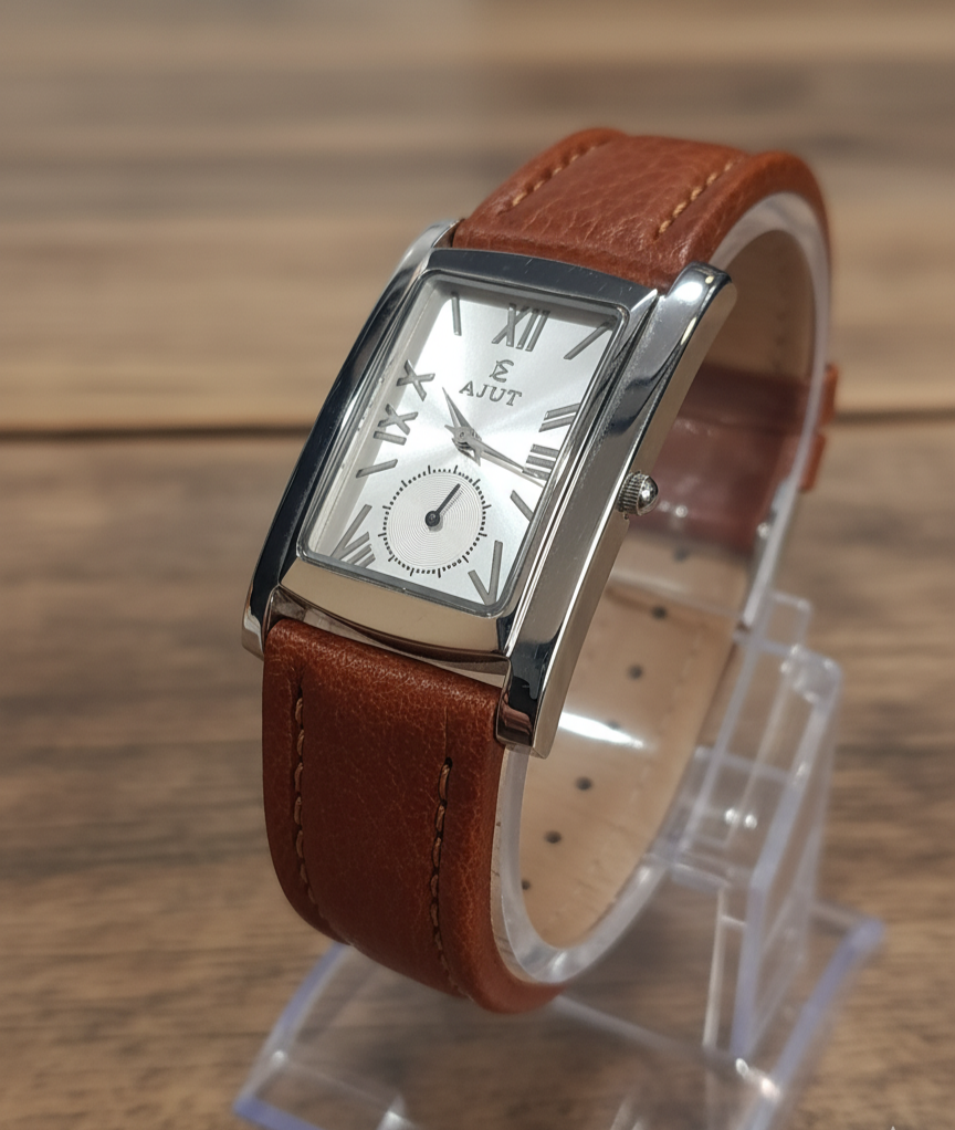 Ajut Swiss Leather Strap Down Indicator watch
