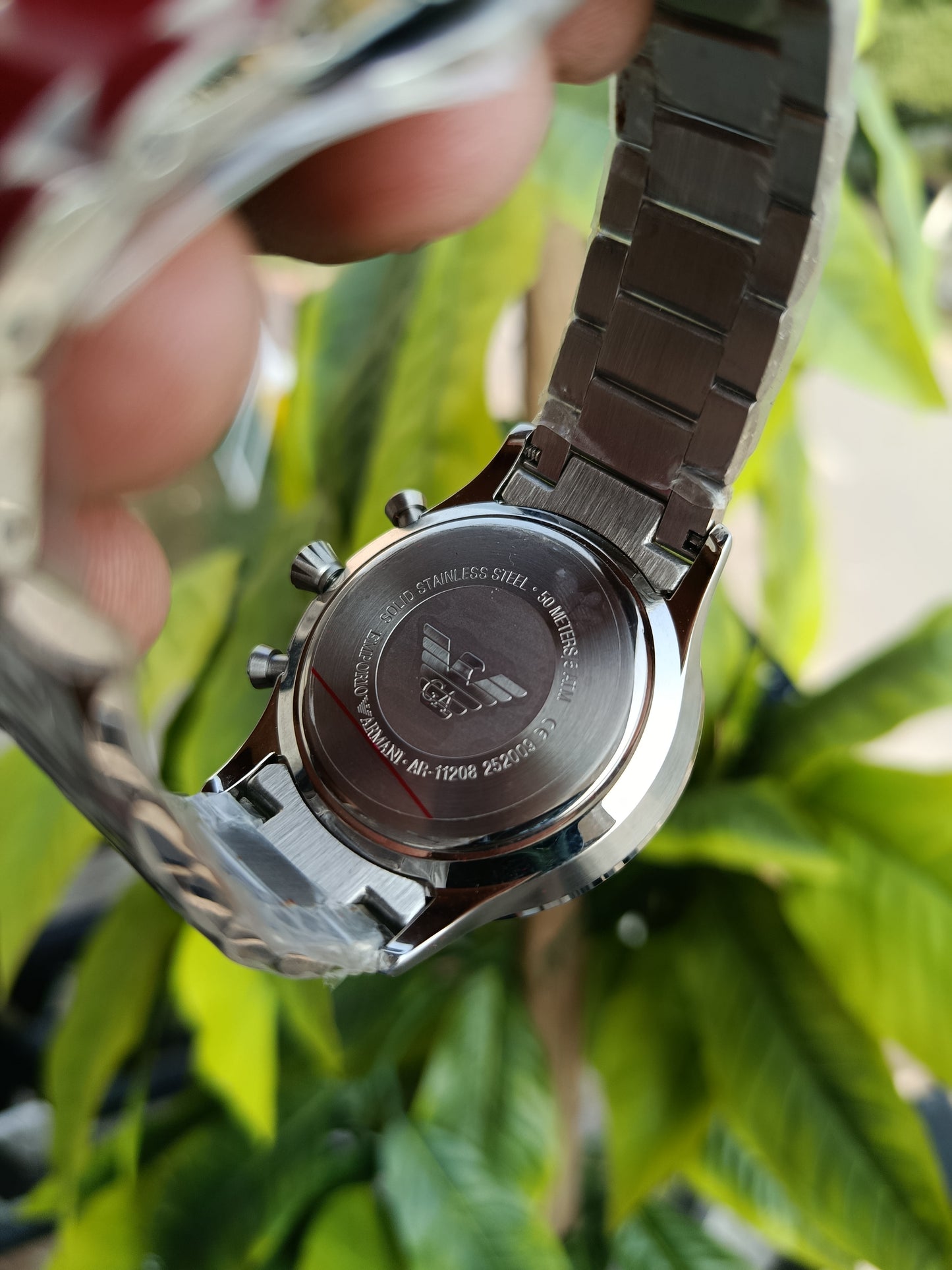 Emporio Armani Men’s Chronograph Watch AR11208 – 44mm Black Dial Stainless Steel