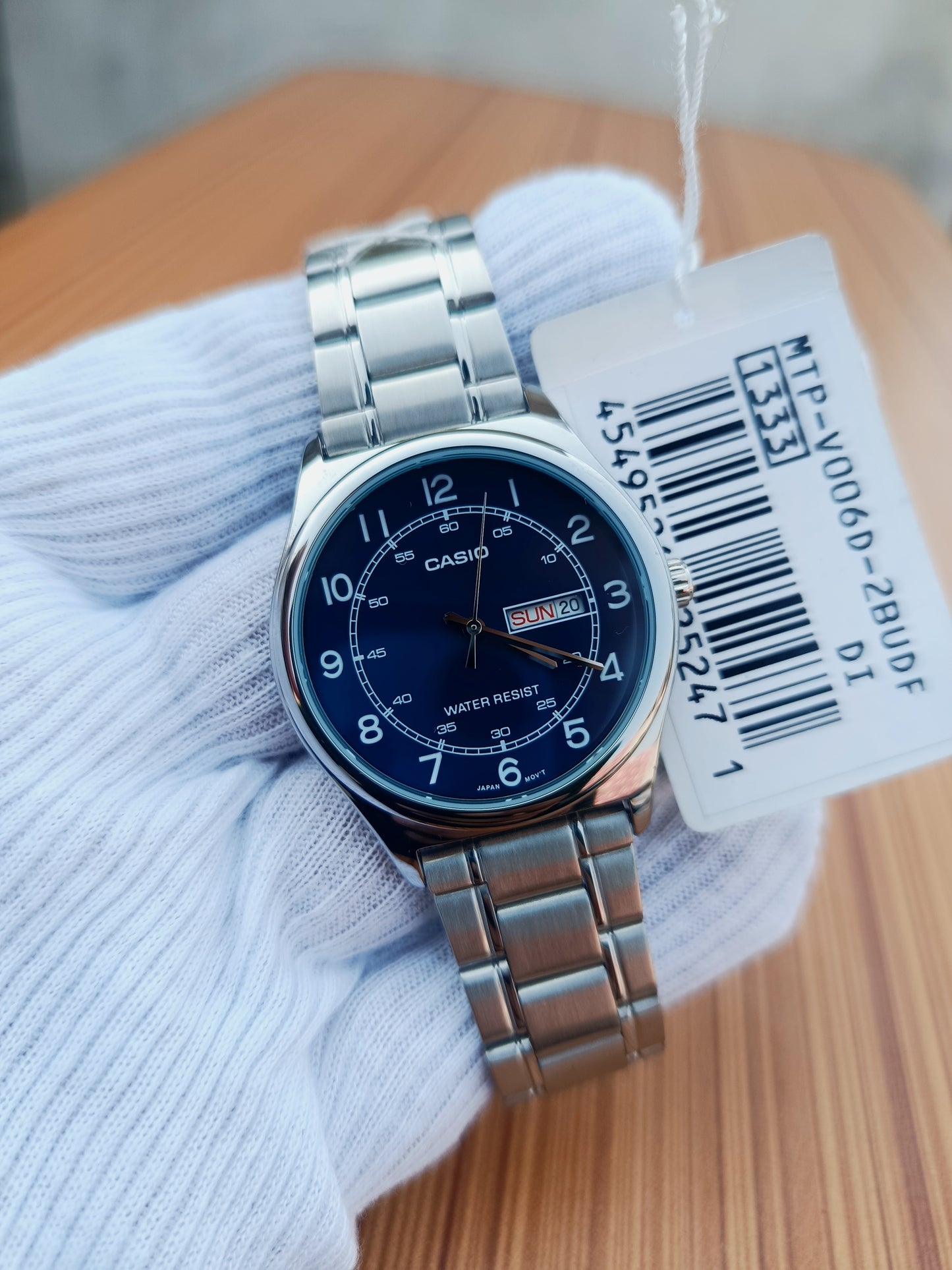 Casio MTP-V006D-2BUDF Men’s Stainless Steel Analog Watch – Blue Roman Dial | Classic Premium Look