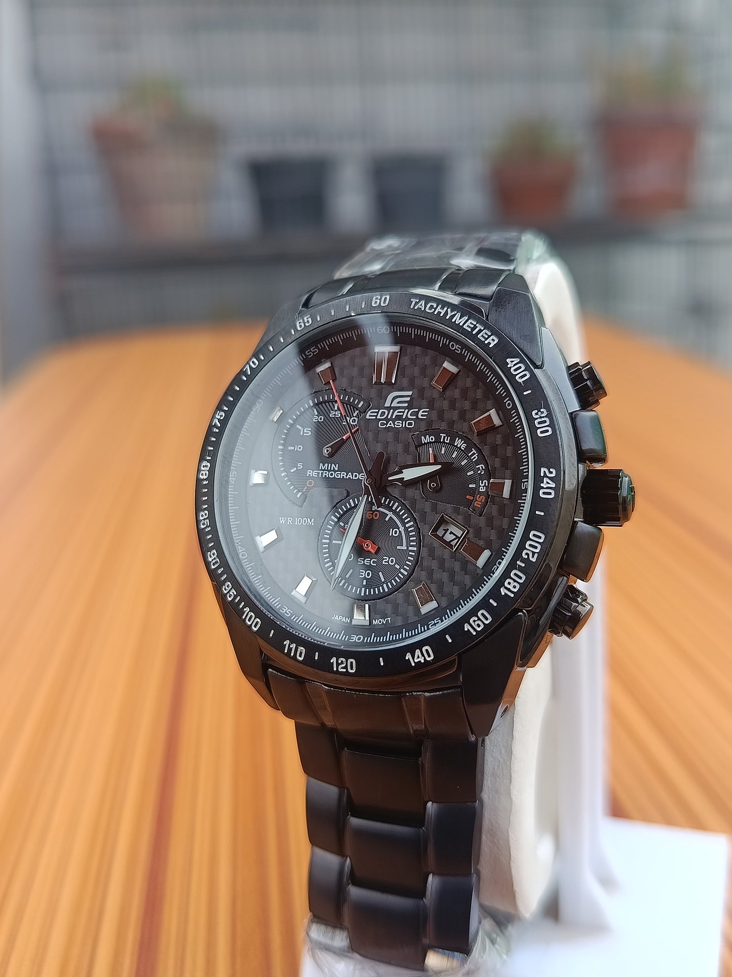 Casio Edifice Chronograph Black Dial Men’s Watch – EF-521BK-1AV