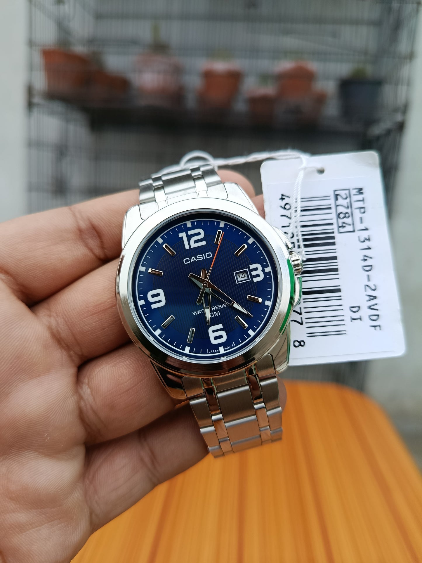 Casio MTP-1314D-2AVDF Men’s Quartz Watch | Blue Dial Stainless Steel Metal Band