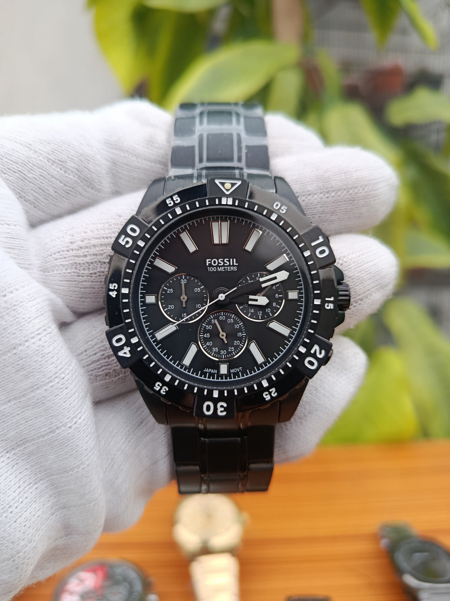 Fossil Garrett FS5773 Men’s Chronograph Watch | Black Dial Black Stainless Steel Quartz