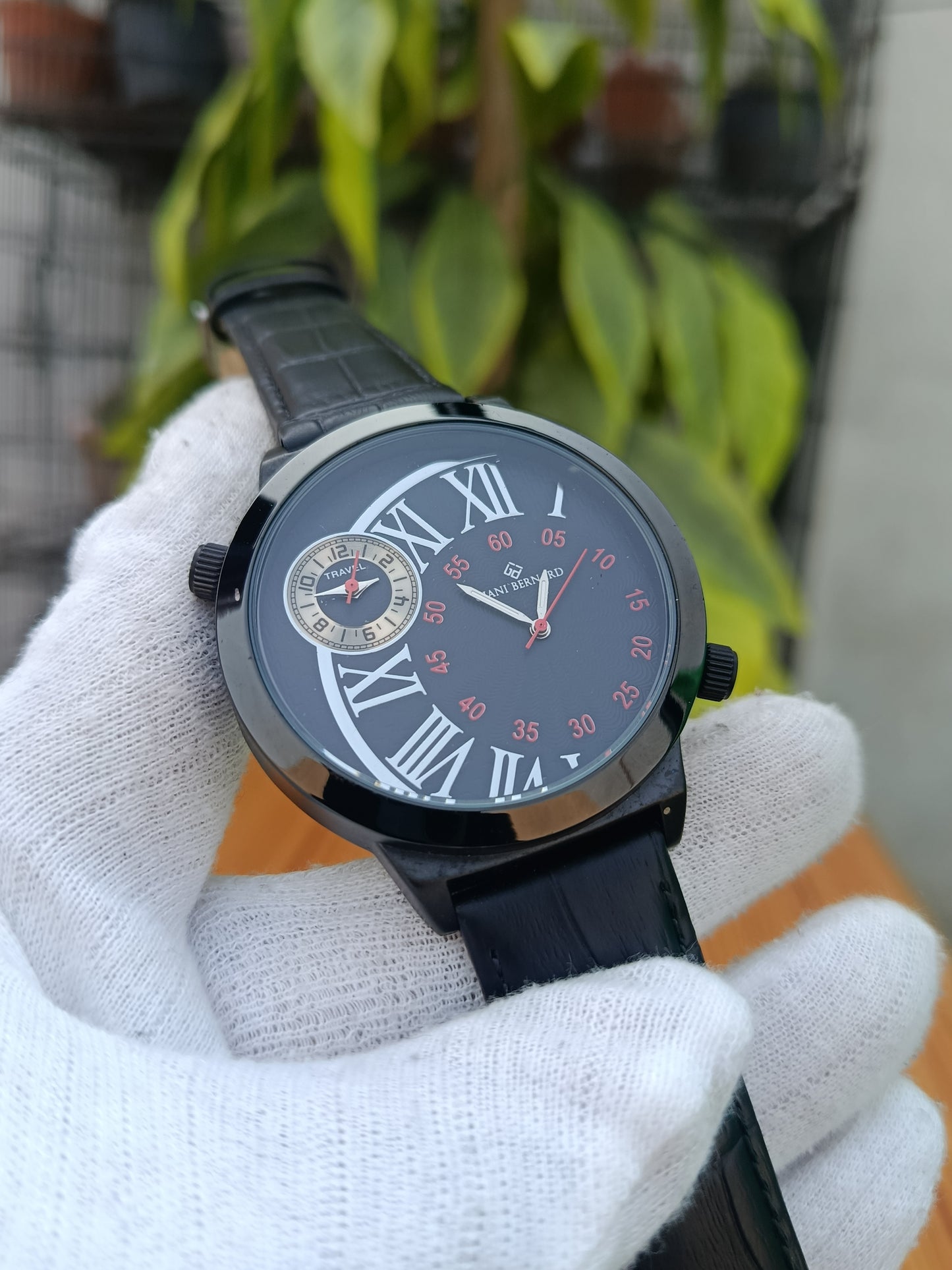 Giani Bernard Analog Black Dial Men’s Dual Watch – GB-104E