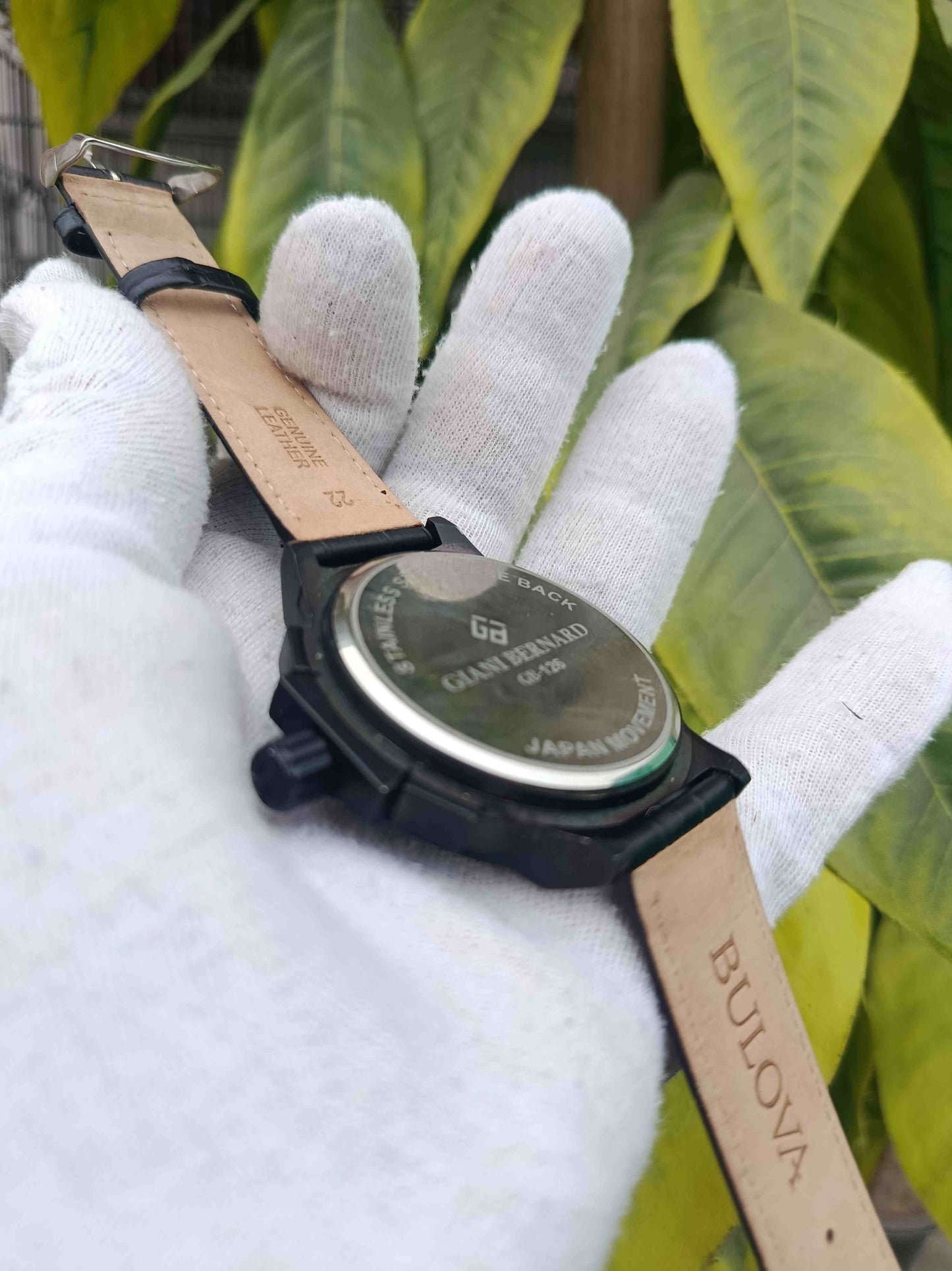 Giani Barnard Classic Black Leather Strap Men's Watch