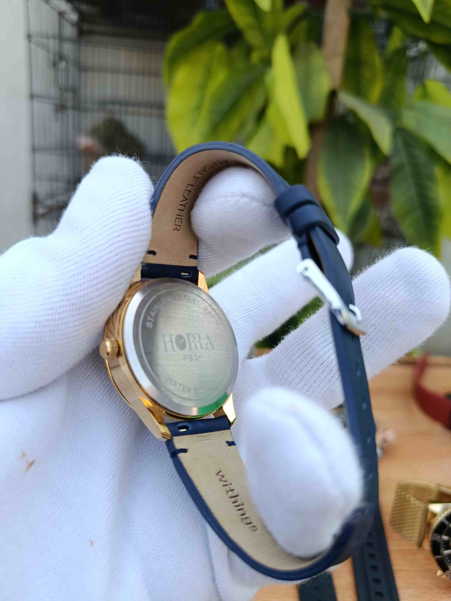 Horra Reina Series PB817FLW34 Women's Analog White Dial Watch | Elegant Stainless Steel / Leather Strap