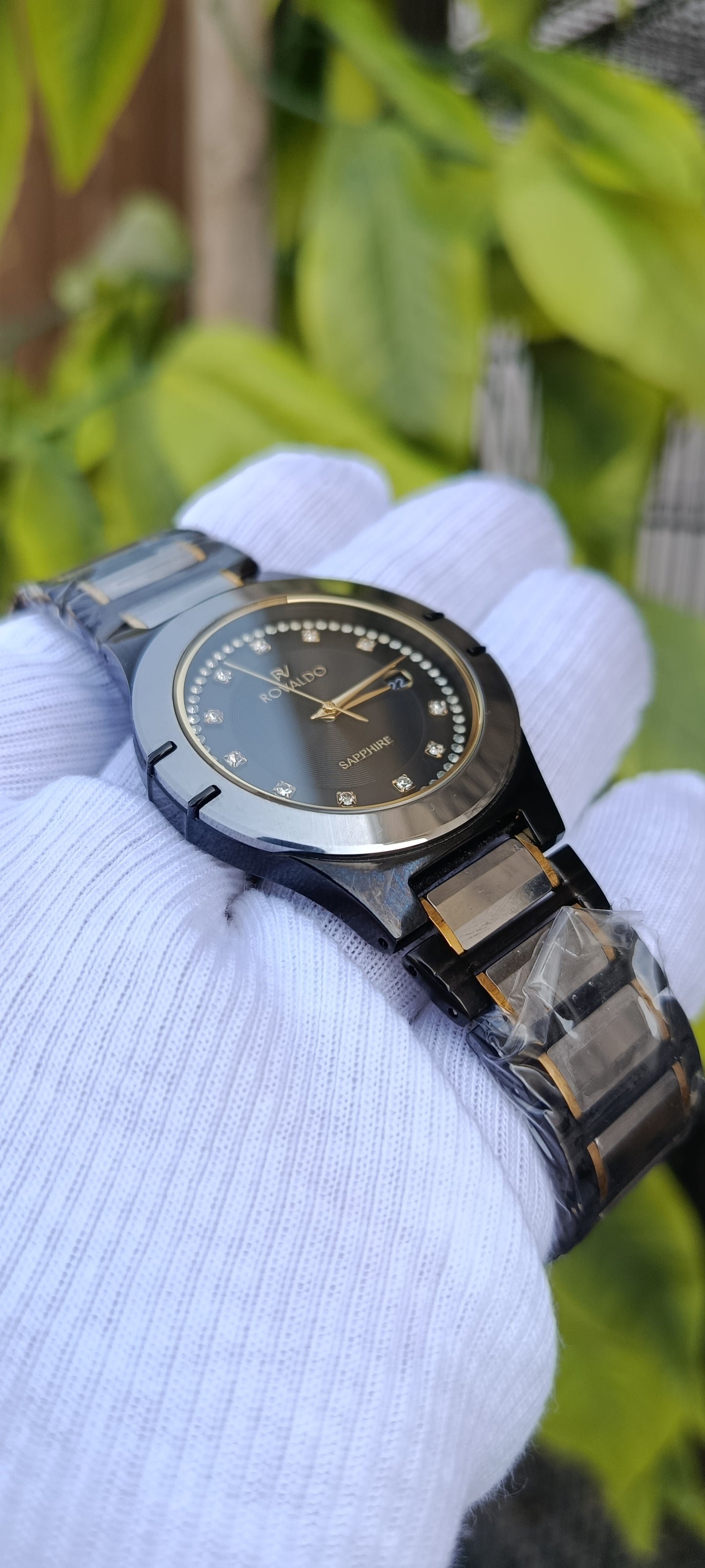 ROVALDO Two-Tone Diamond Sapphire Watch