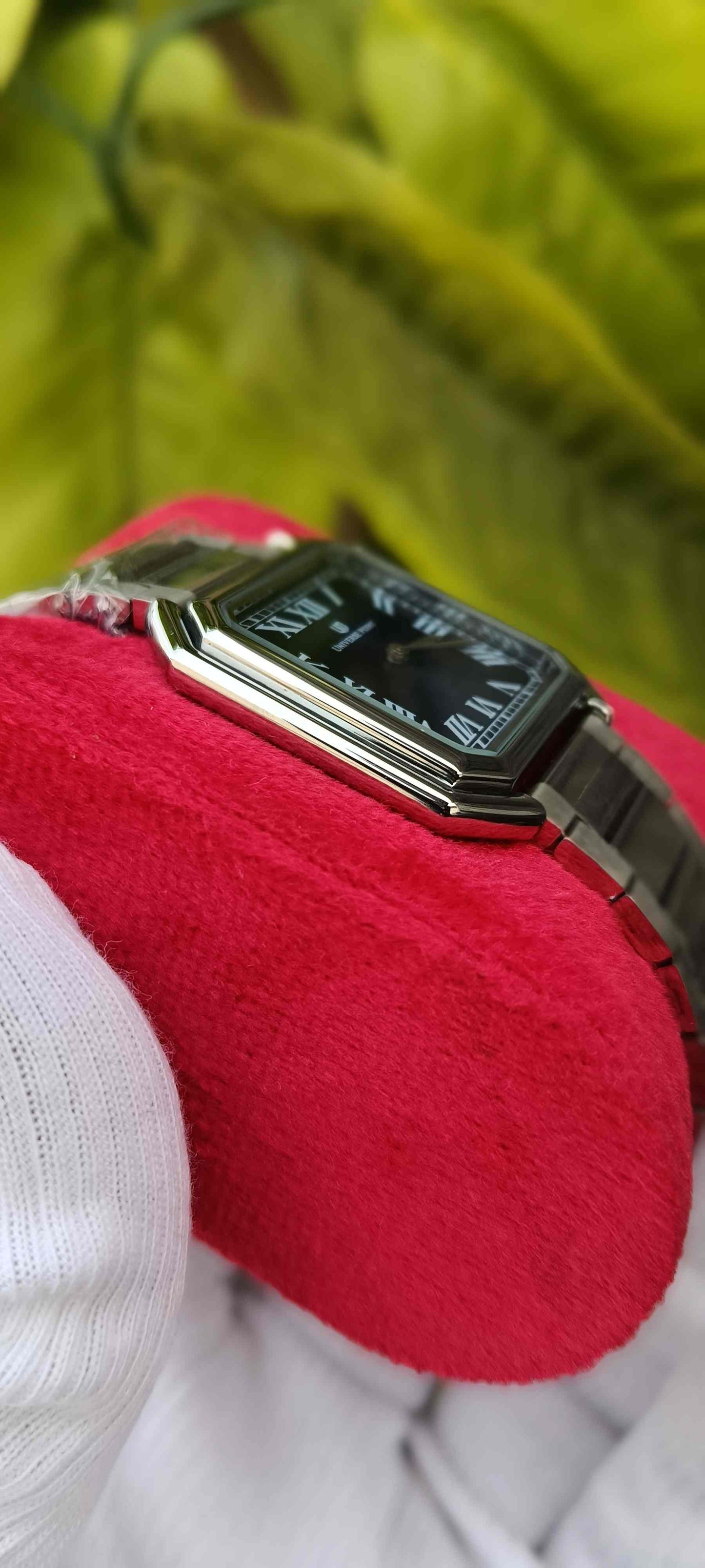 Universe Point Rectangular Blue Dial Dress Watch