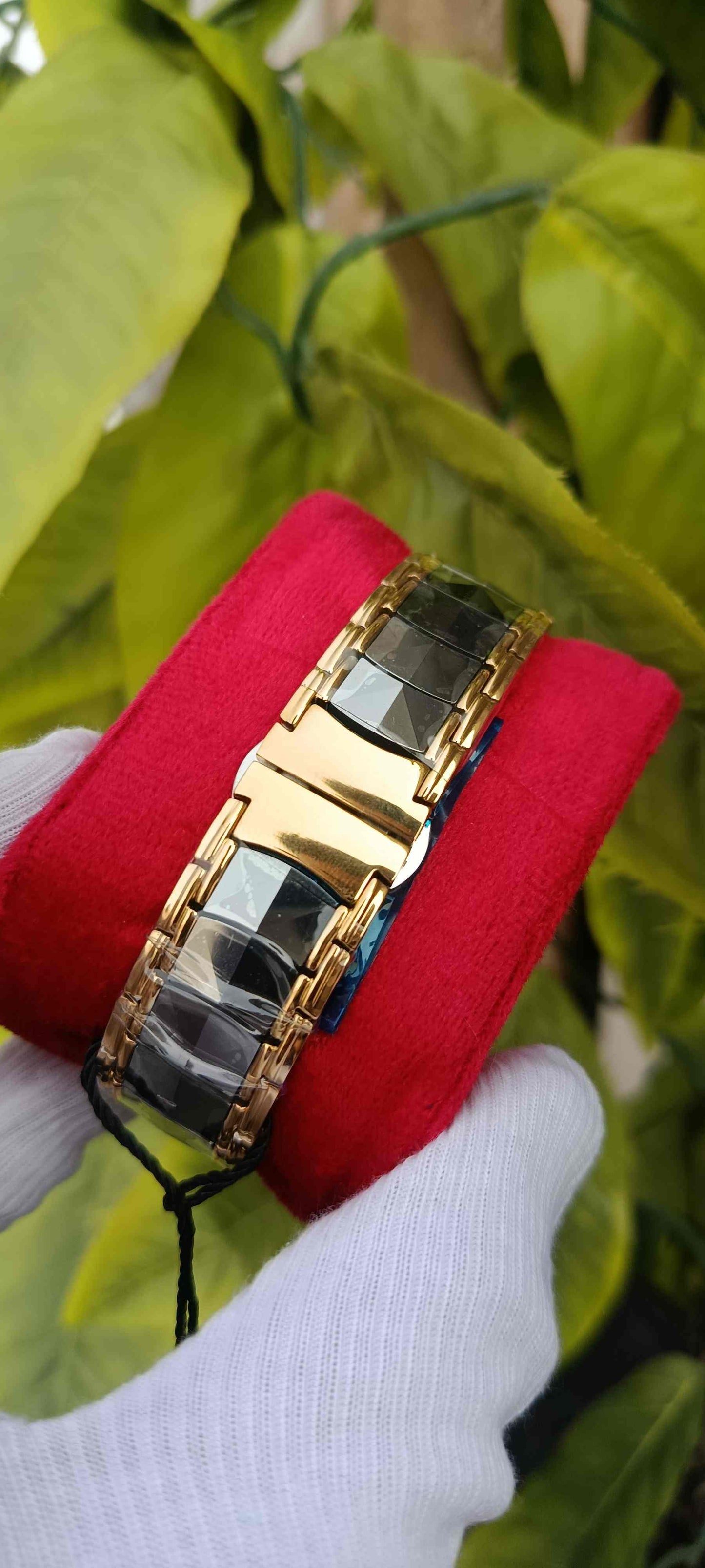 Fitron Gold-Tone Dress Watch with Crystal Indices