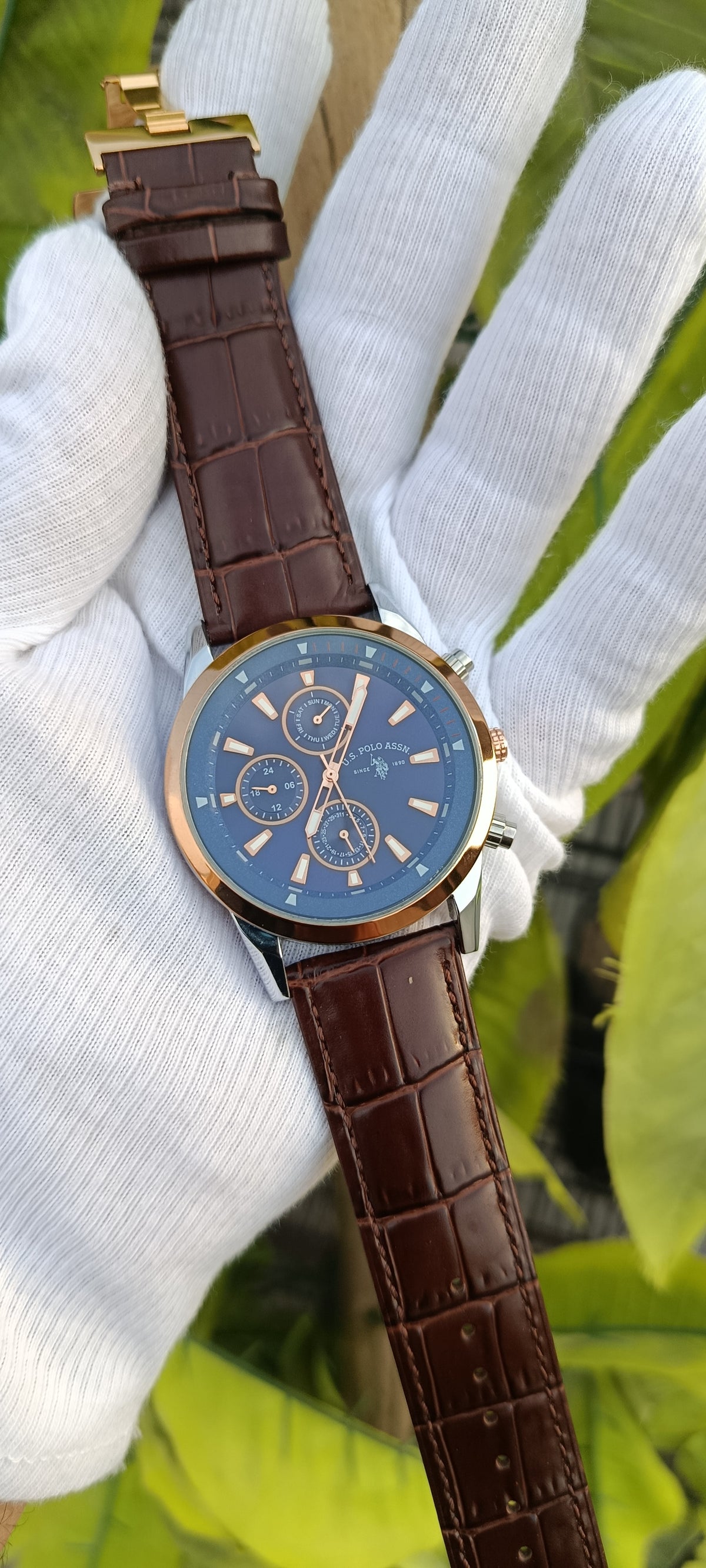 Us Polo Men's Blue Dial Multifunction Watch