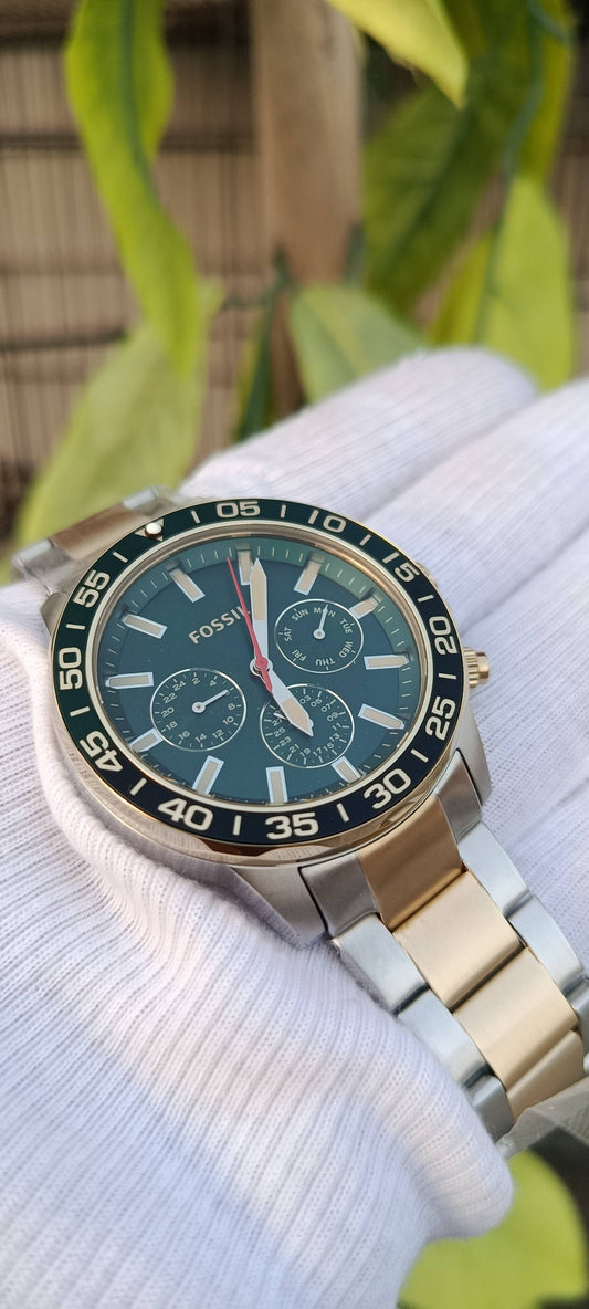 Fossil Bannon BQ2738 Men's Green Dial Multifunction Watch