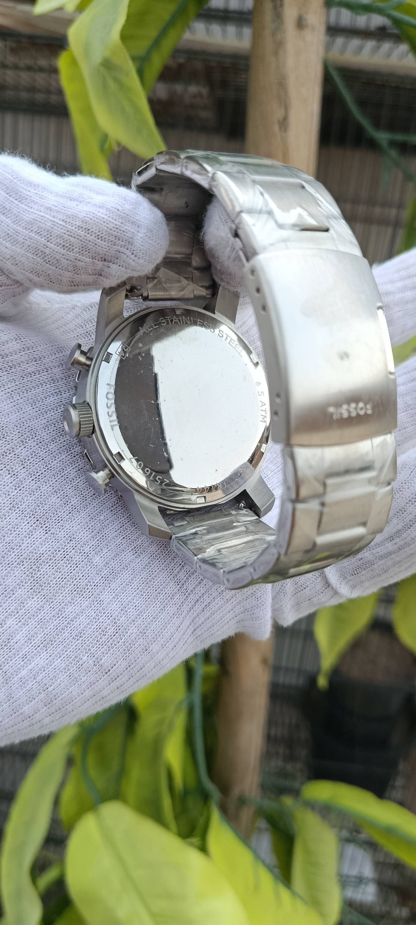 Fossil Nate Chronograph White Dial Men's Watch