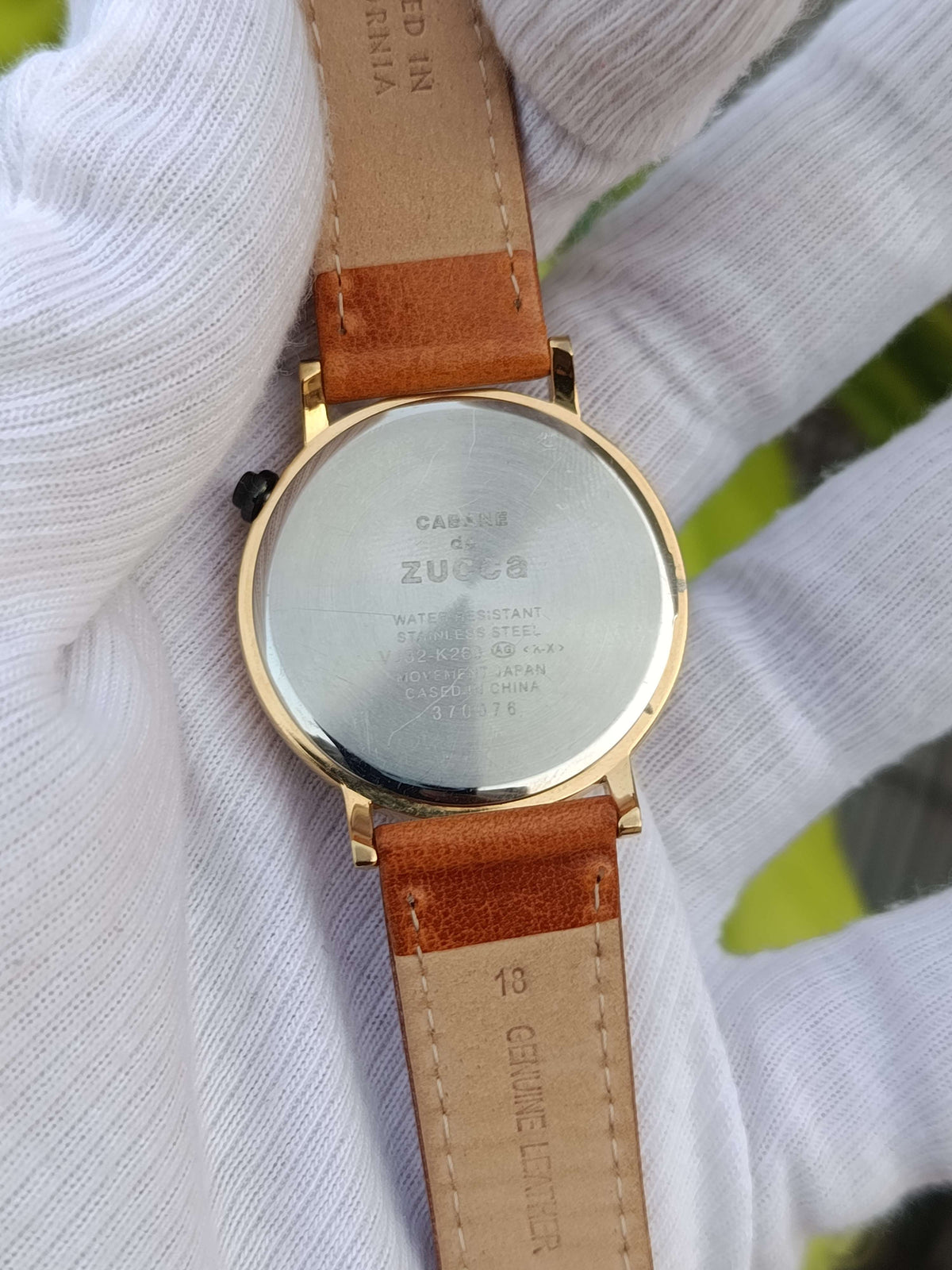 Cabane de Zucca Vintage Gold-Tone Watch | Cream Dial with Curved