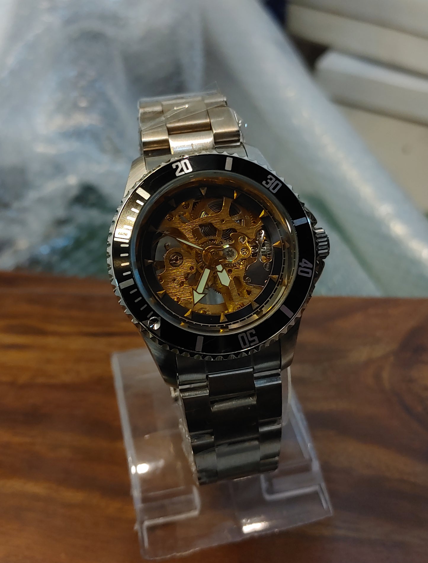 TG Automatic Skeleton Wrist Watch For Men
