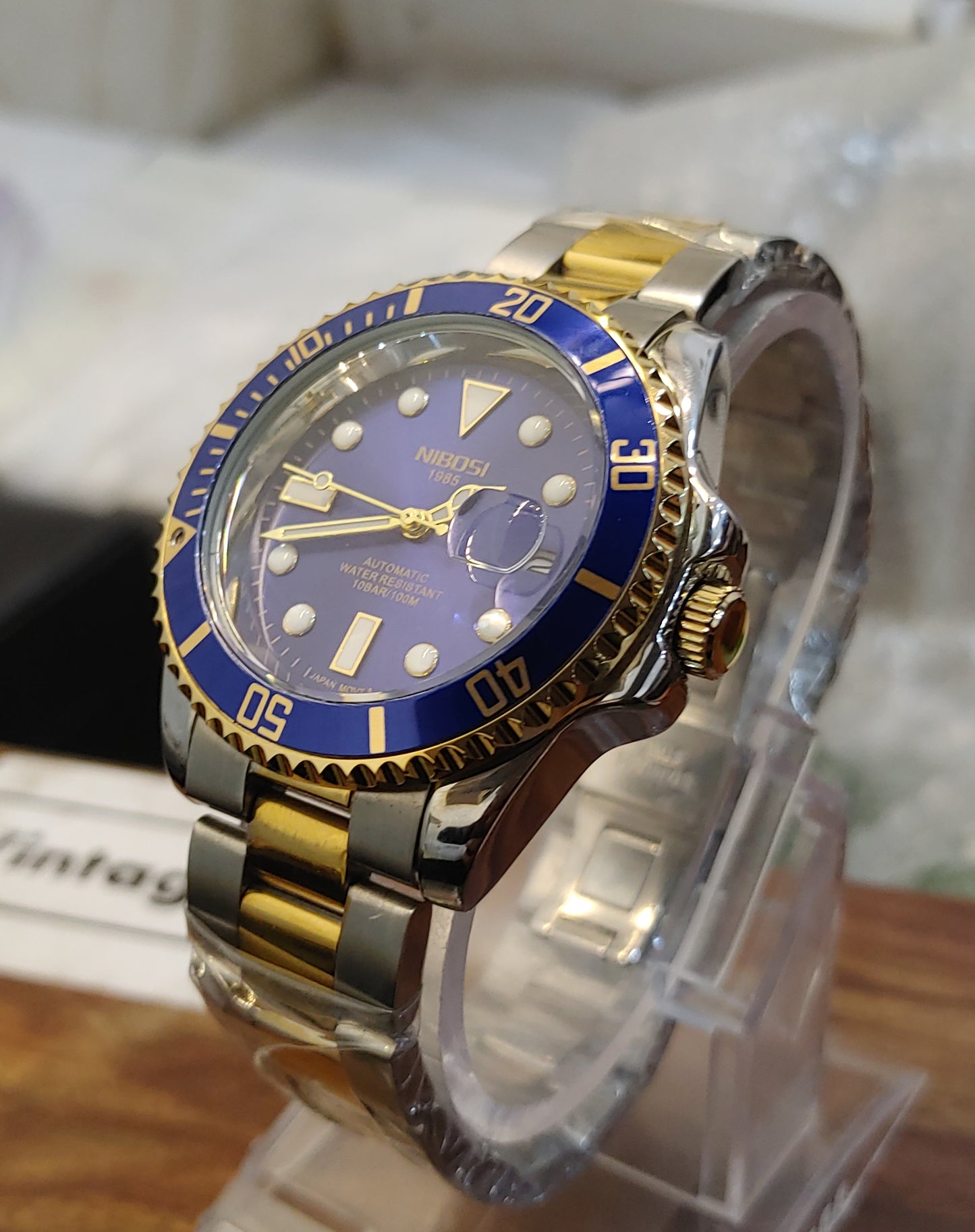 Sin-obi Automatic Two Tone Watch For Men on 30% Sale