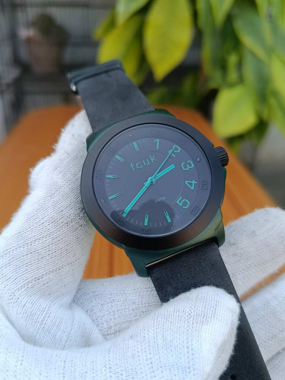French Connection (FCUK) Analog Watch Green Case with Black Dial