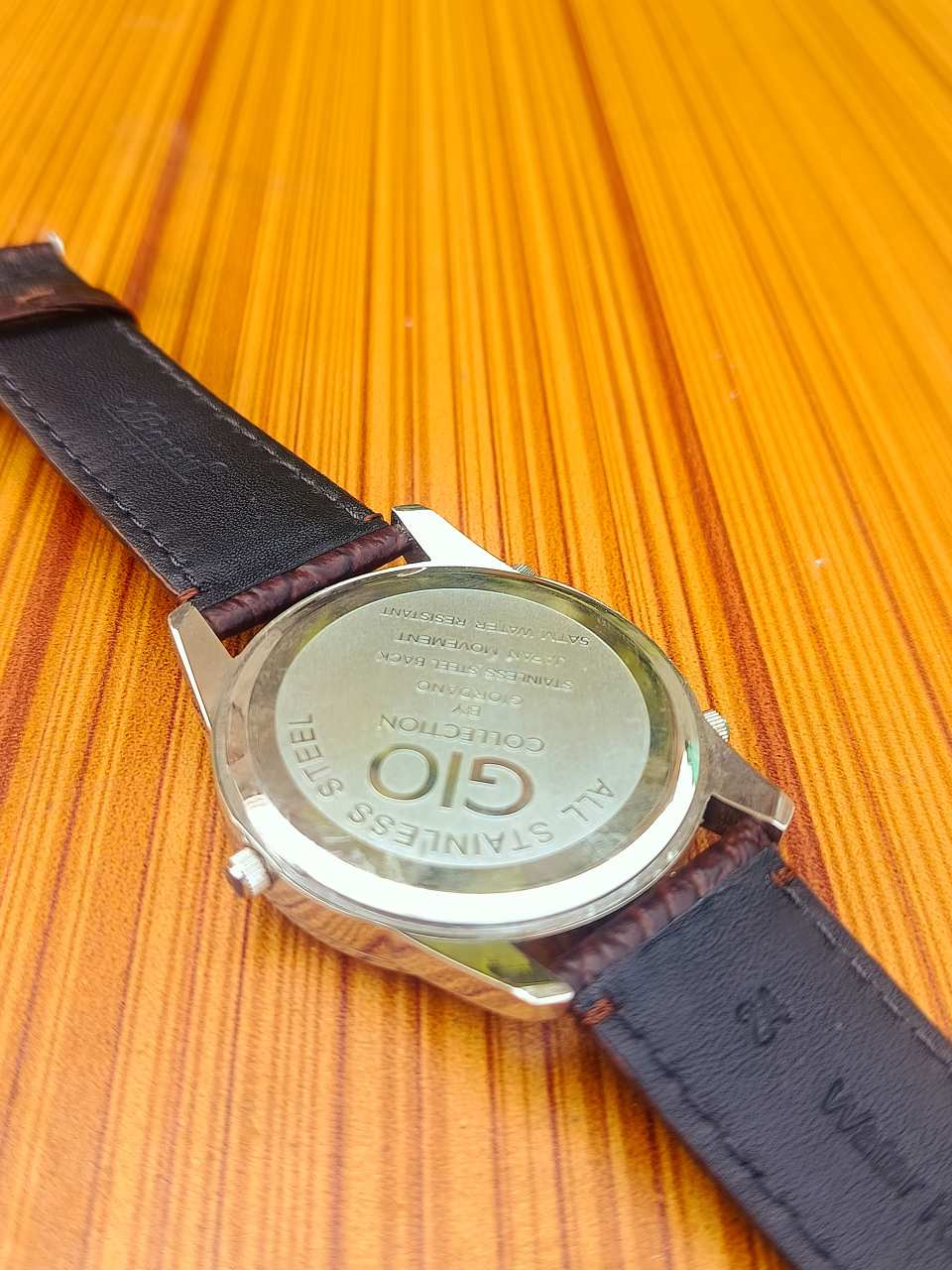 GIO Collection Men’s Analog Watch Brown Leather Strap (G0014-01)