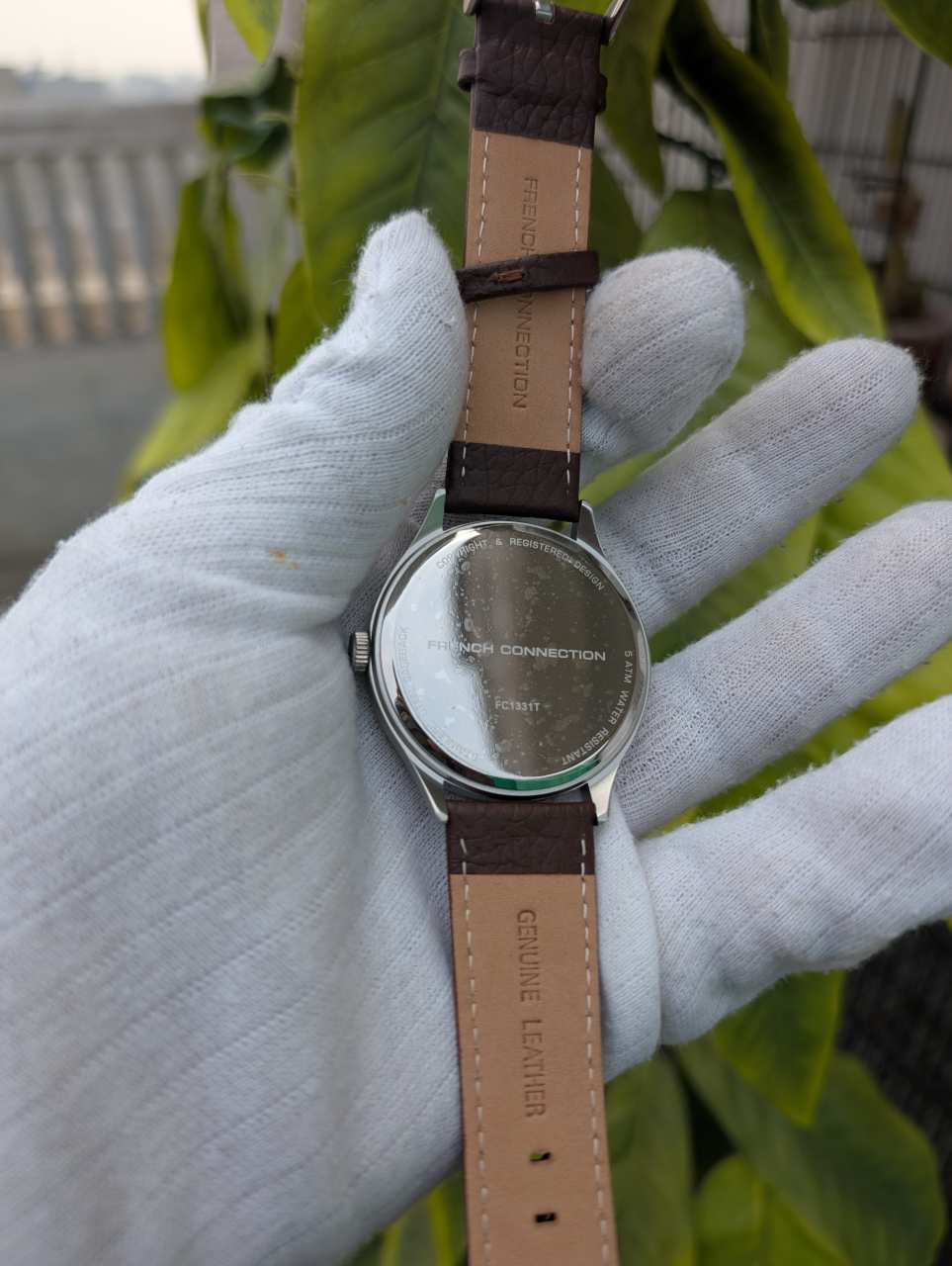 French Connection Men’s Leather Strap Watch
