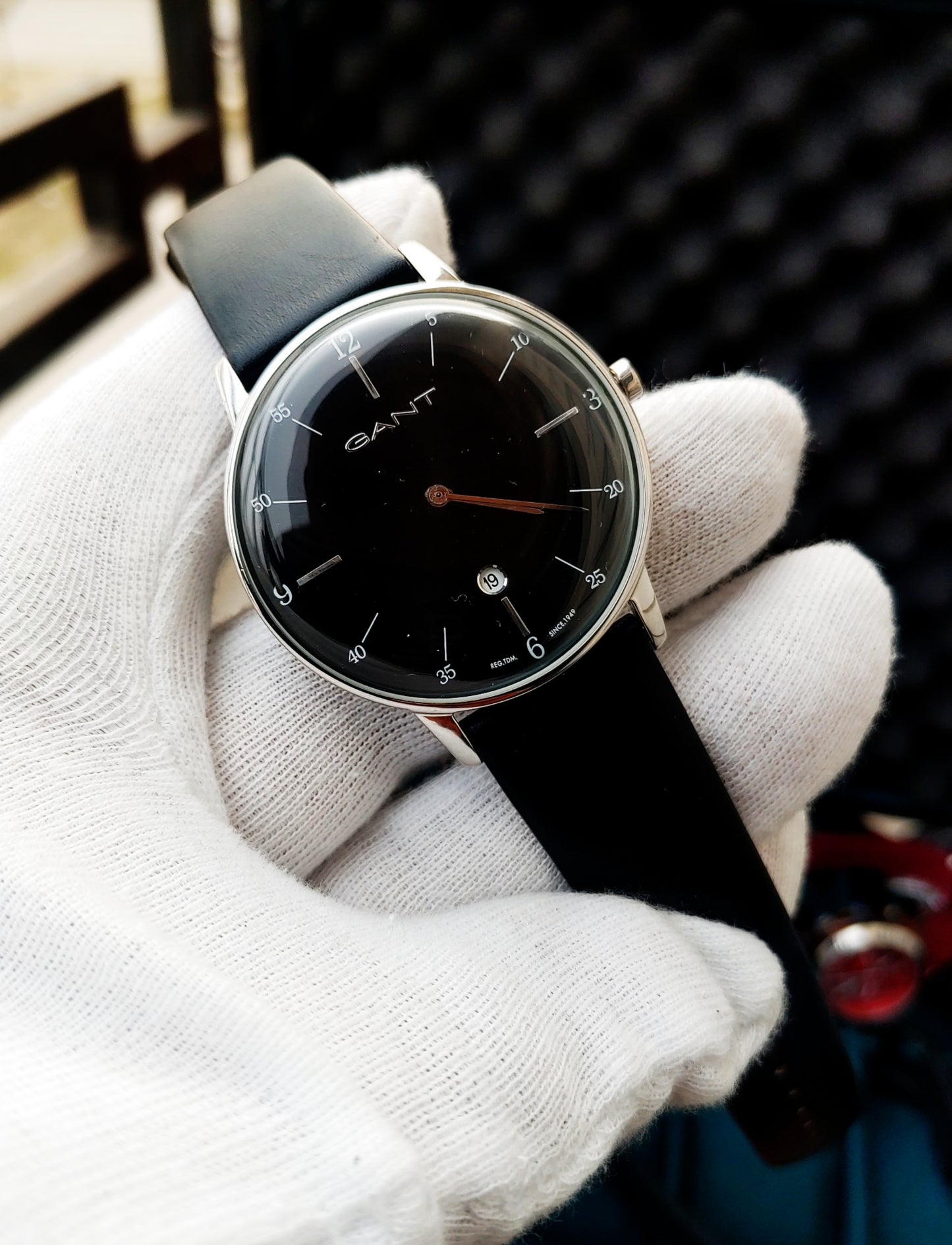 Gant Identification NGT046 Leather Strap Slim Watch For Men