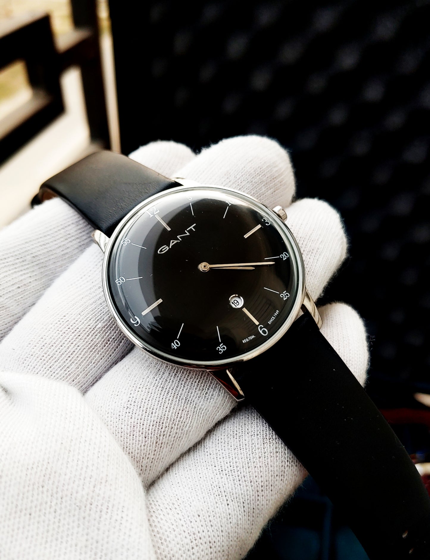 Gant Identification NGT046 Leather Strap Slim Watch For Men