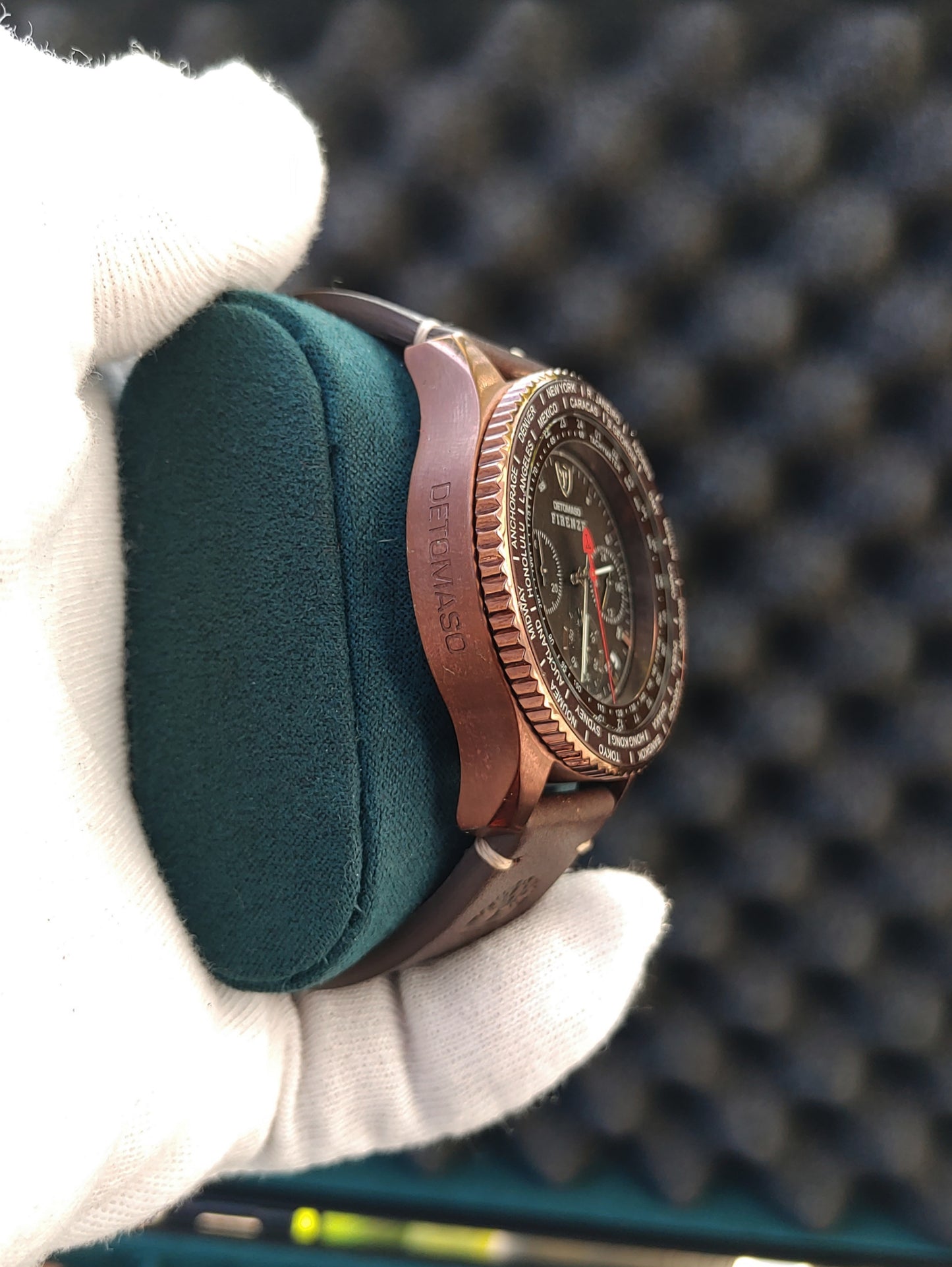 Firenze Detomaso SM1624C(BL) Watch Chocolate Brown Case Diameter