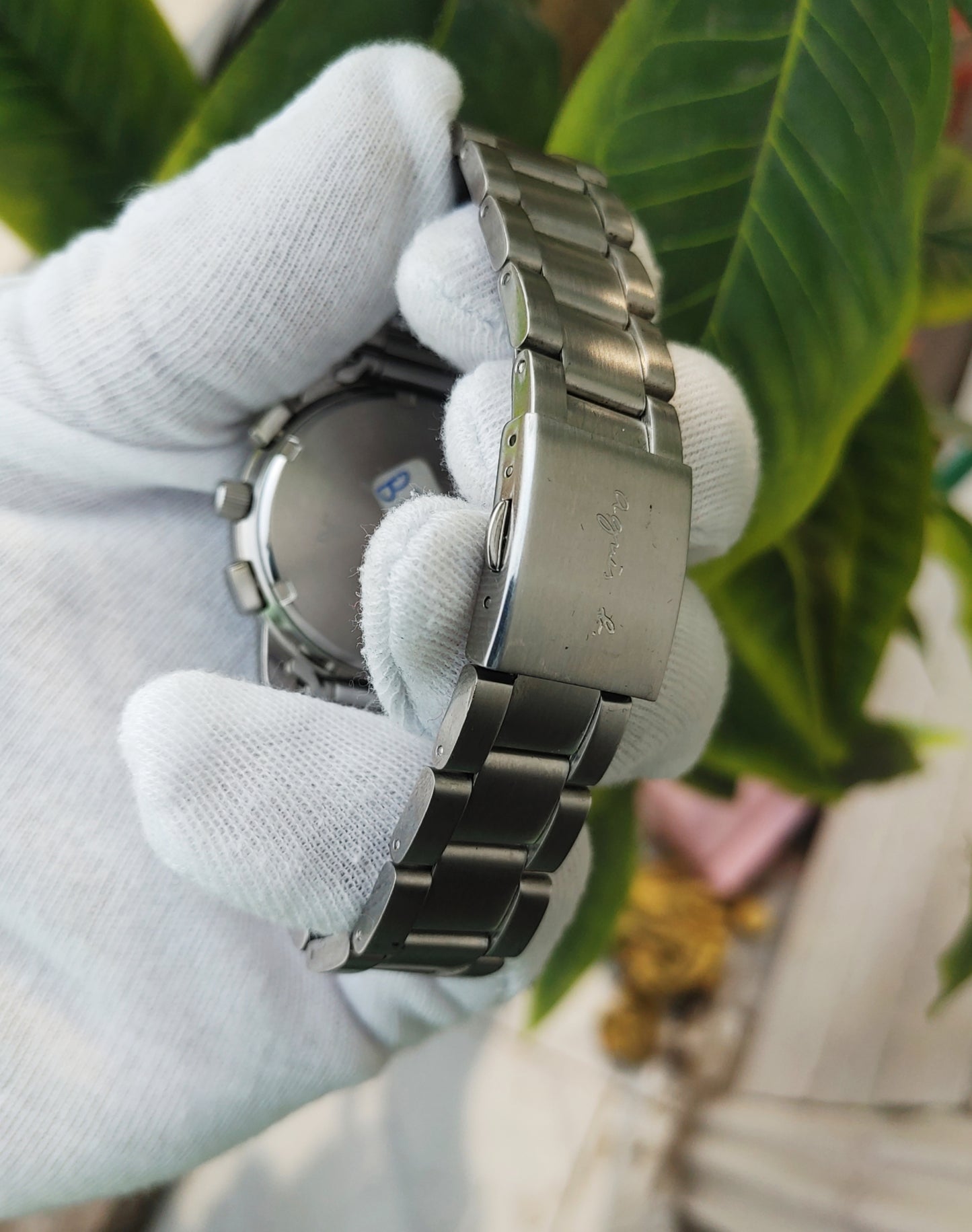 Agnis B Panda Dial Chronograph Watch For Men