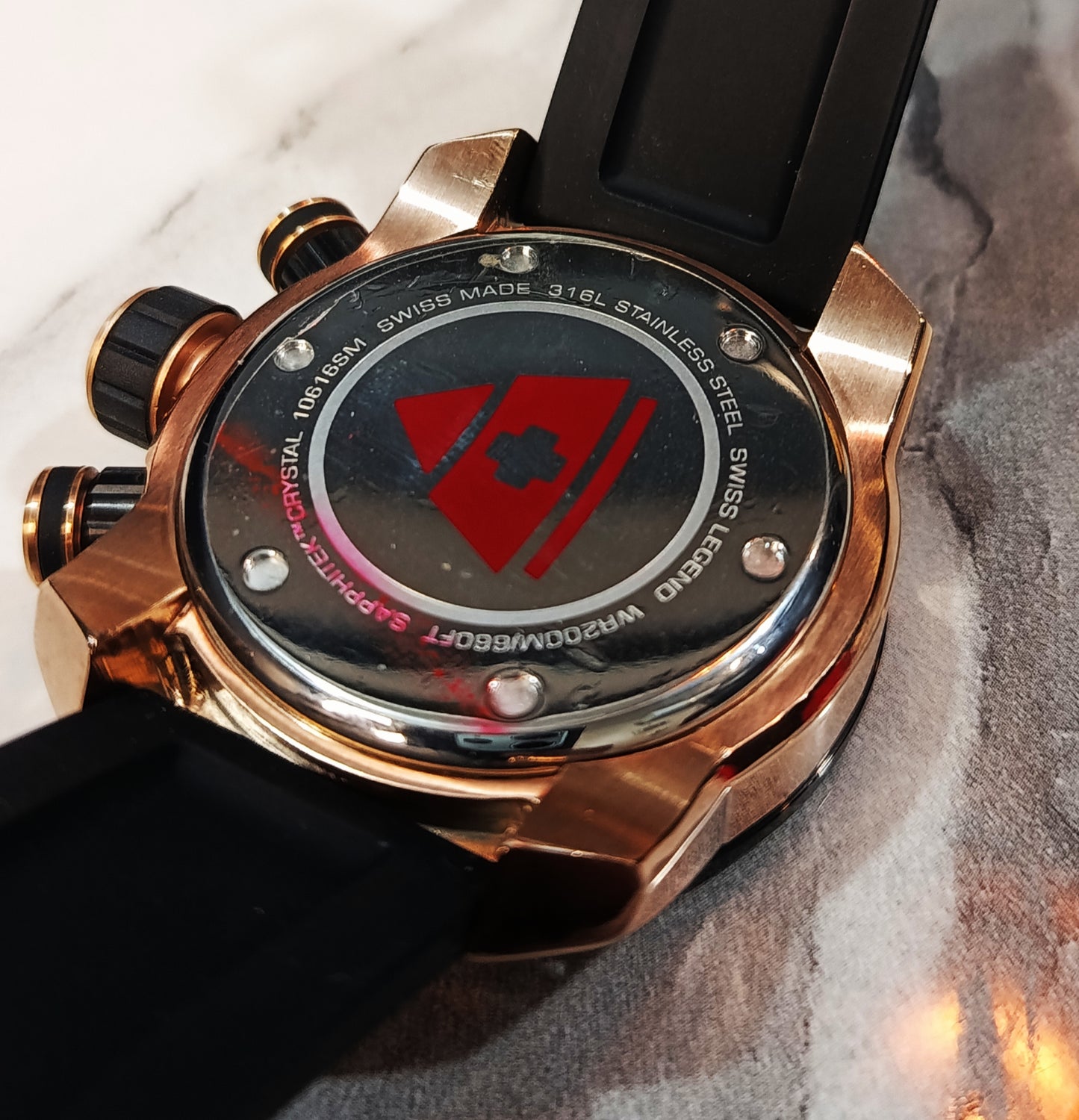 Swiss Legend Lionpulse SL-10616SM-RG-01-BB Men’s Chronograph Quartz Watch – Rose Gold & Black Dial