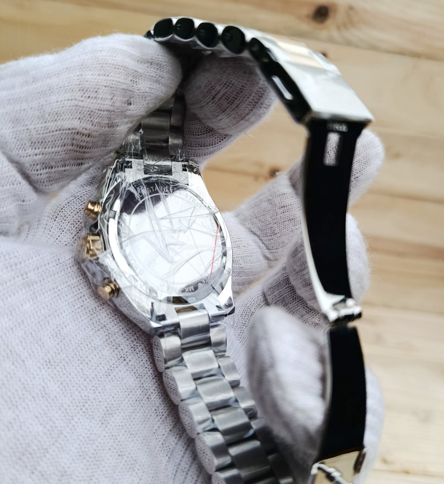 Michael Kors Women’s Chronograph Stainless Steel Silver Dial Watch – MK5627