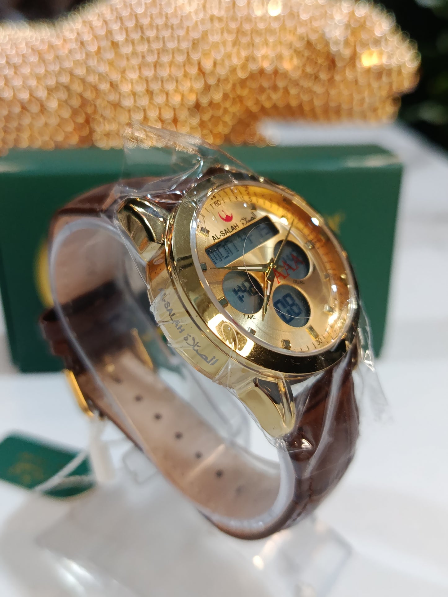 Al Salah Al 505 Belt Leather Strap Dual Time Men's Watch