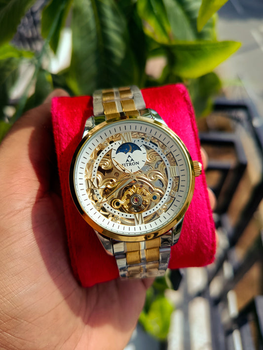 Fitron Moonphase FT8065 G Men's Double Tone Watch