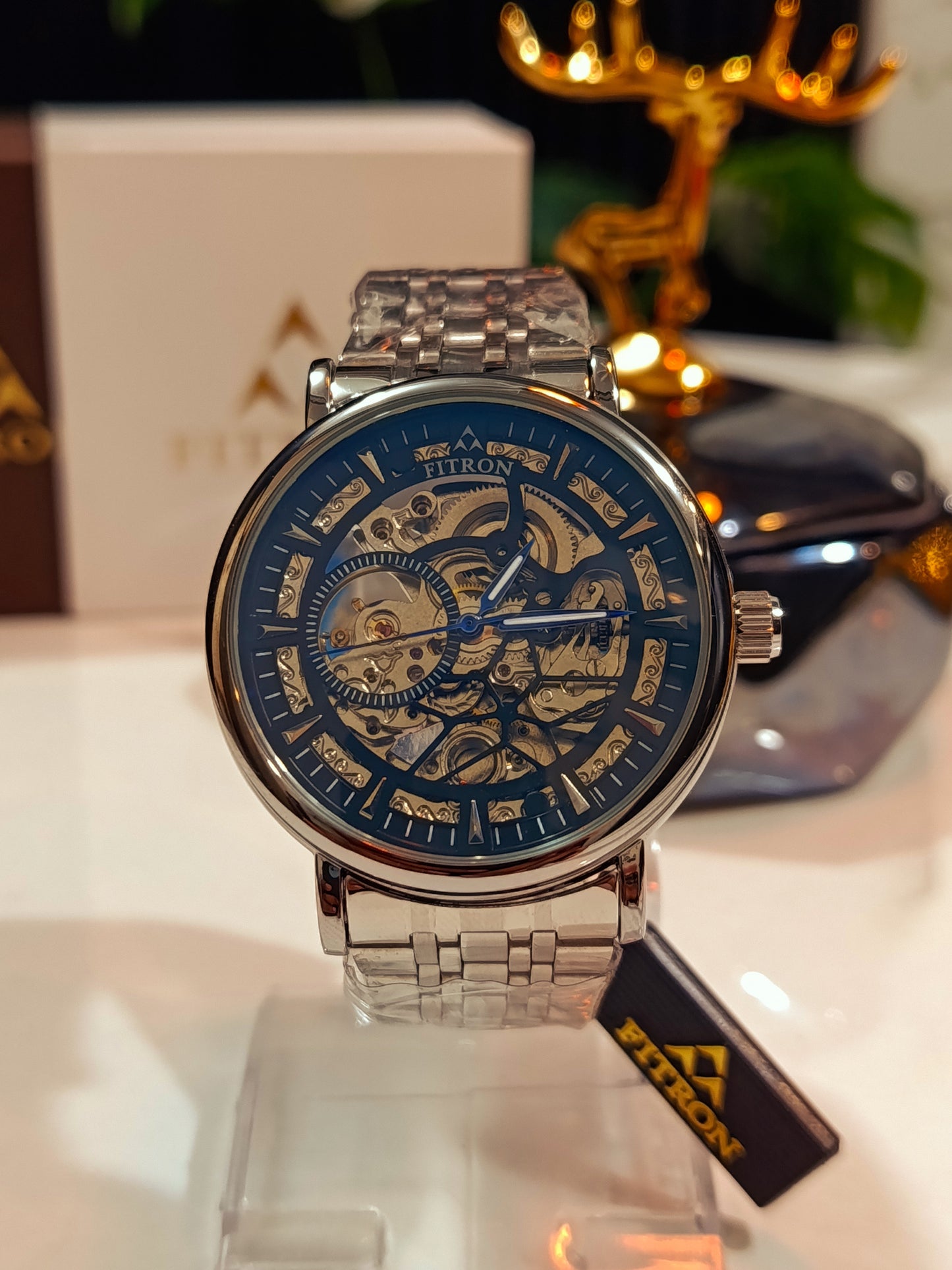 Fitron FT.8085G mens black Dial Automatic Watch