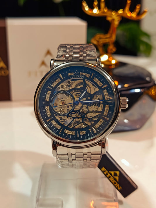 Fitron FT.8085G mens black Dial Automatic Watch
