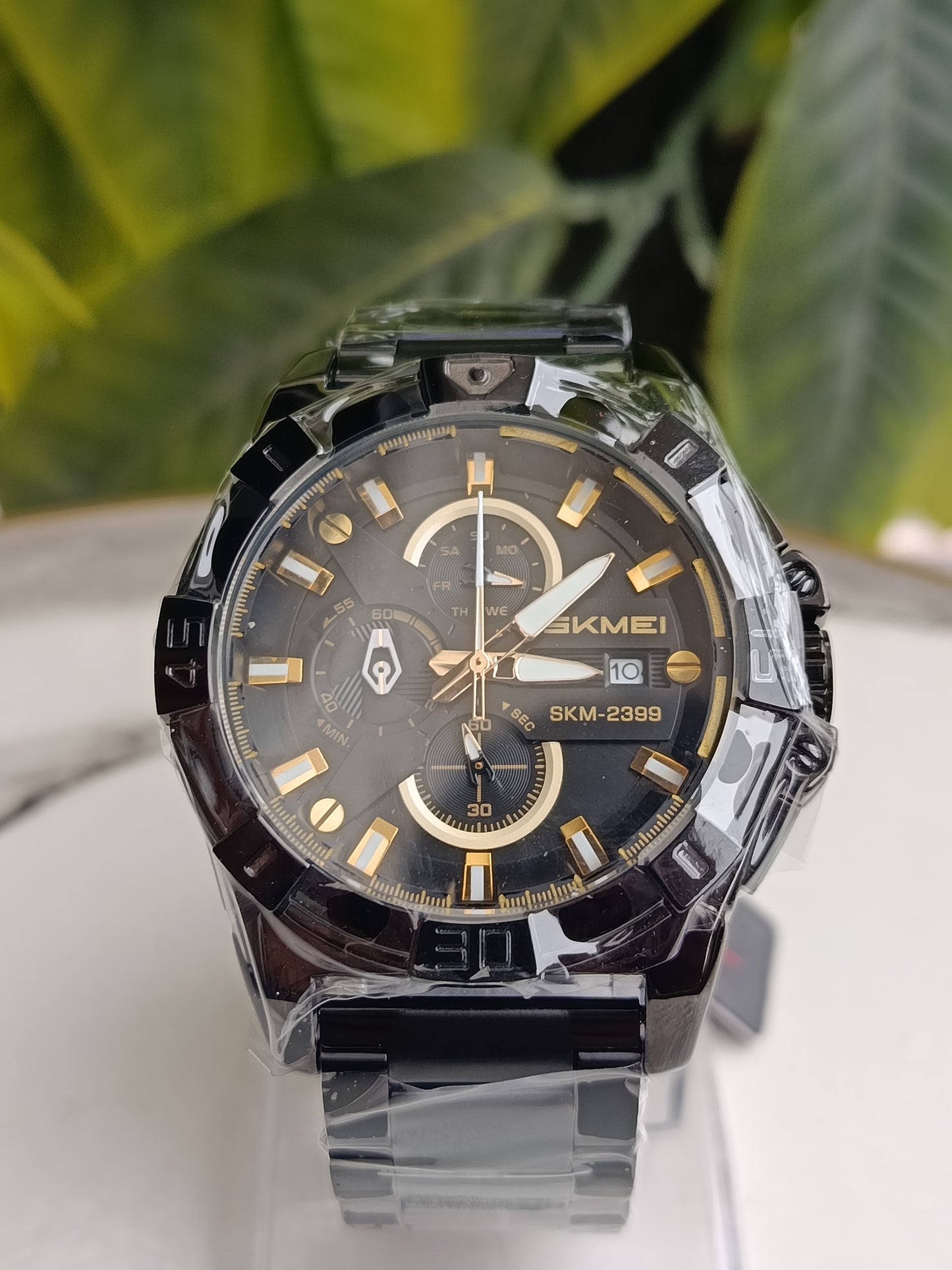 Skmei 2399 Chronograph Watch – Waterproof Black Sports Wristwatch for Men