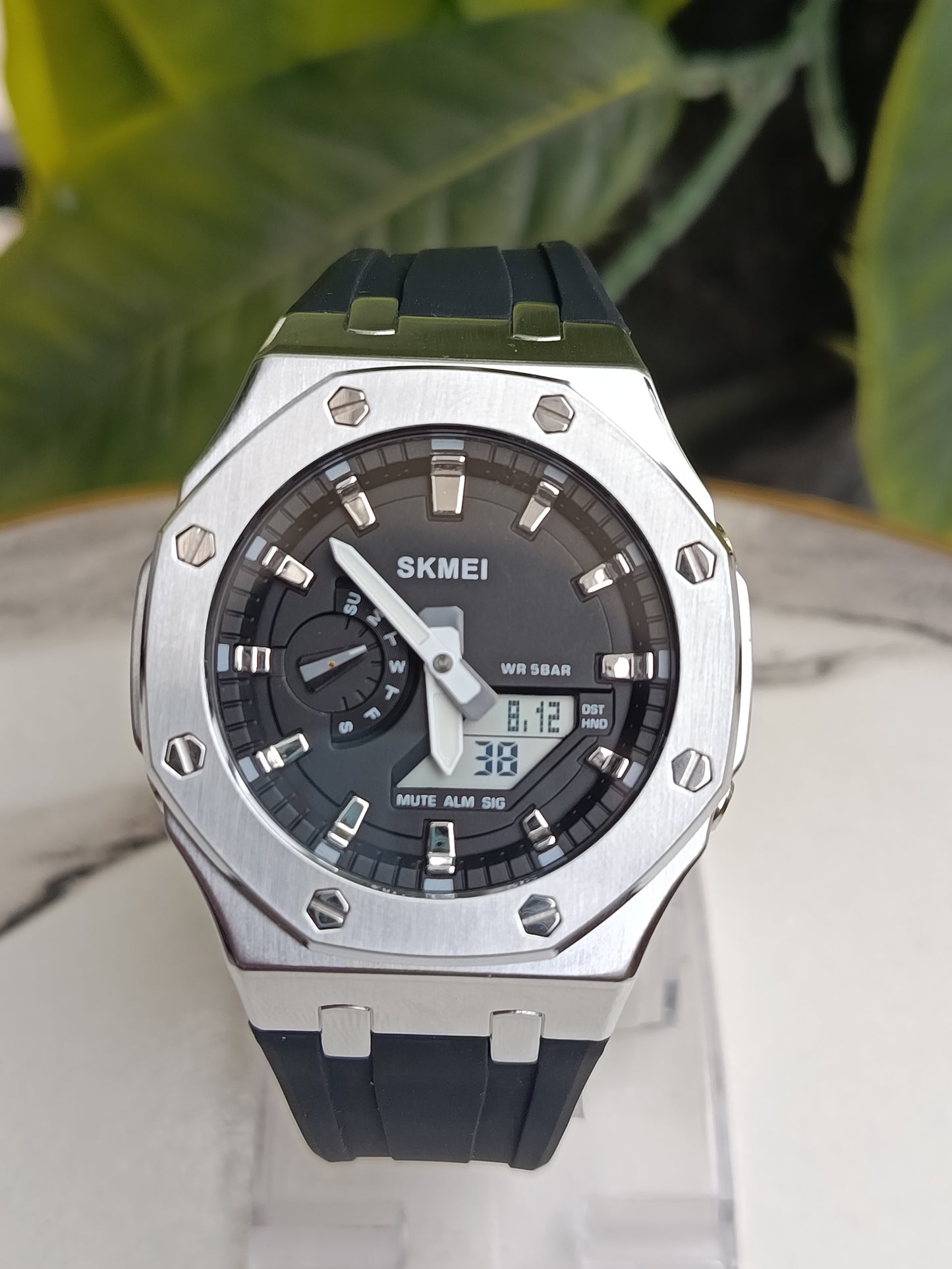 Skmei 2243 Digital World Time Watch – 50 Timezones – Black Sports Wristwatch for Men