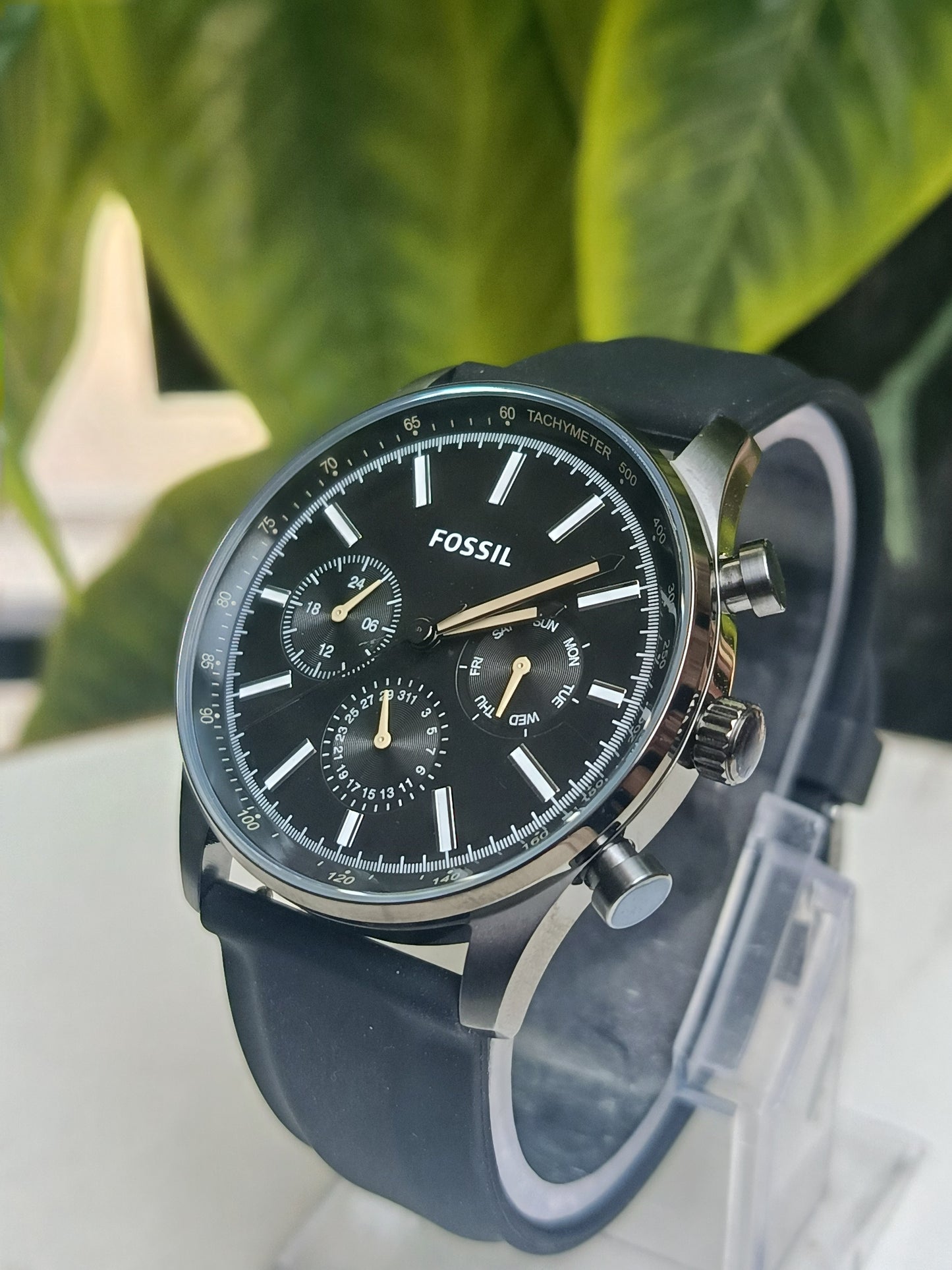 Fossil BQ2746 Men's Chronograph Black Stainless Steel Watch