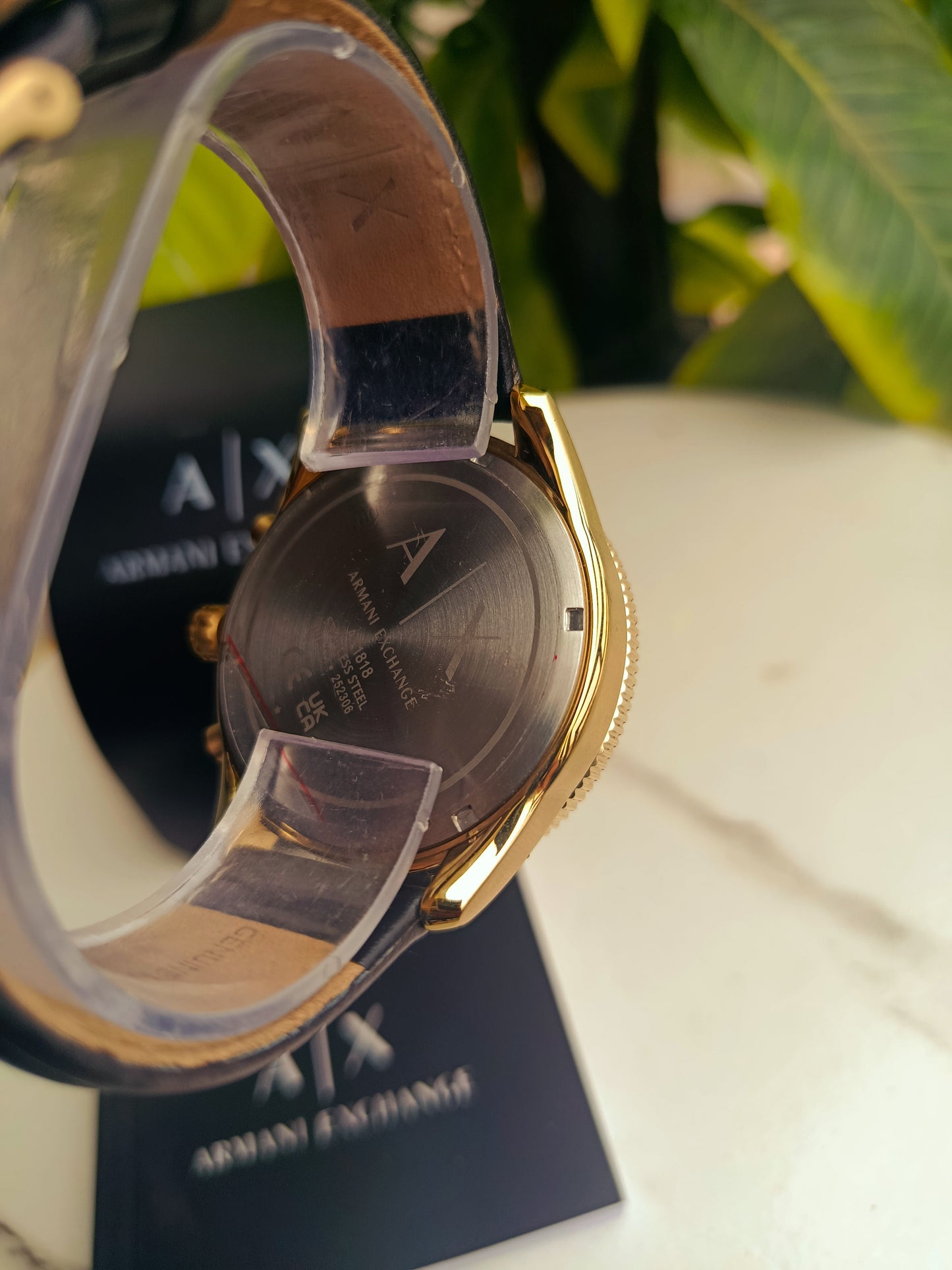 Armani Exchange AX1818 Chronograph Black Leather Men’s Watch