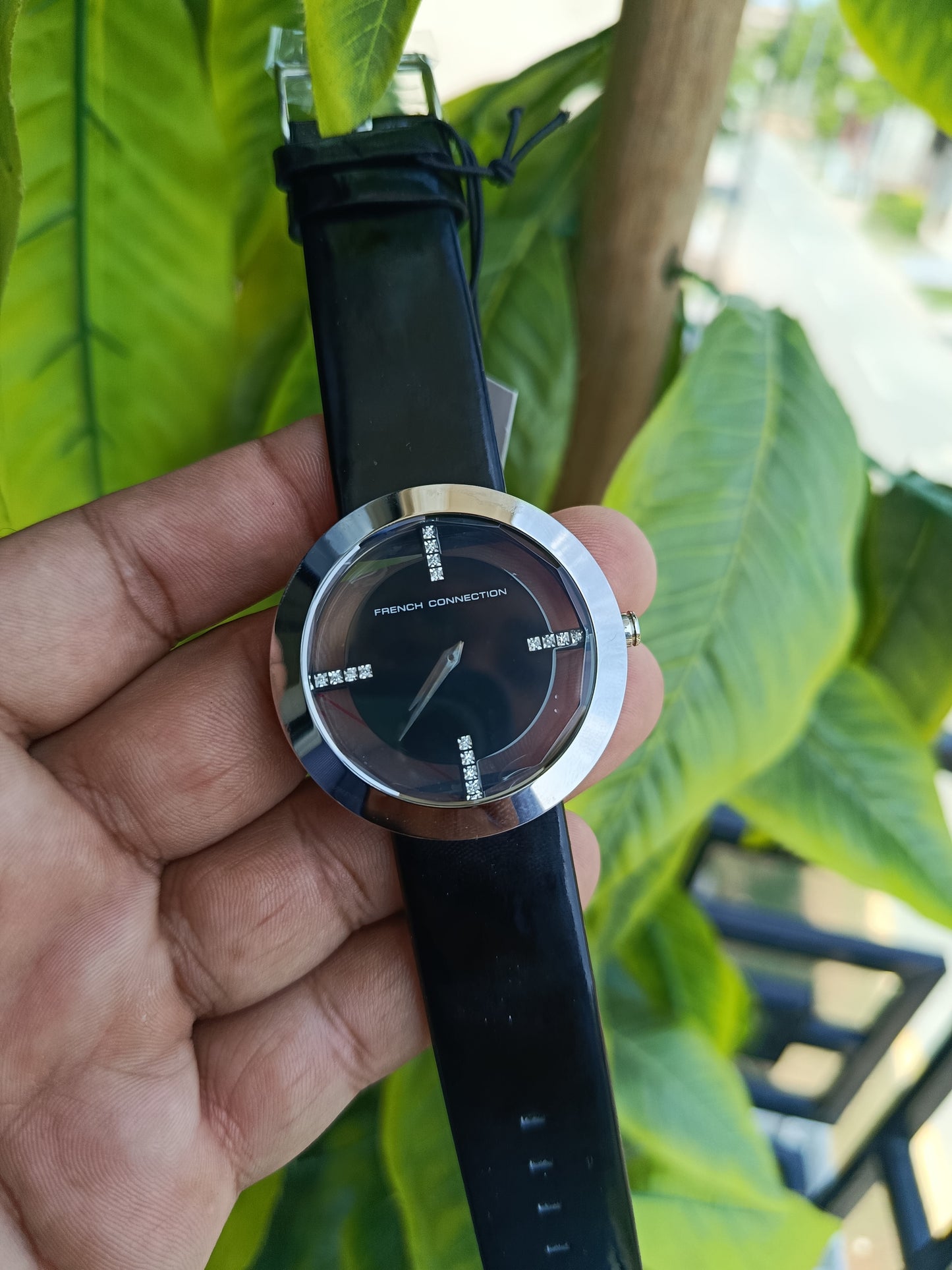 Fcuk Women's Watch Black Leather Strap
