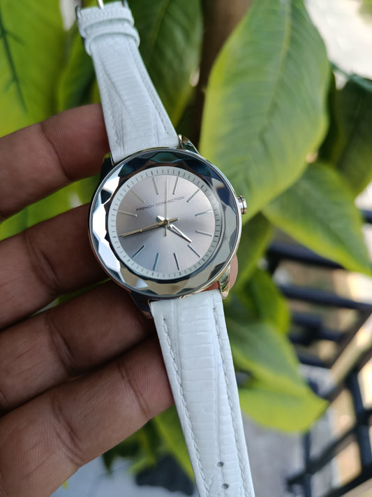 Fcuk Women's Watch White Strap