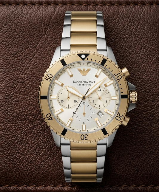 Emporio Armani AR11606 Watch – Classic Stainless Steel Chronograph for Men