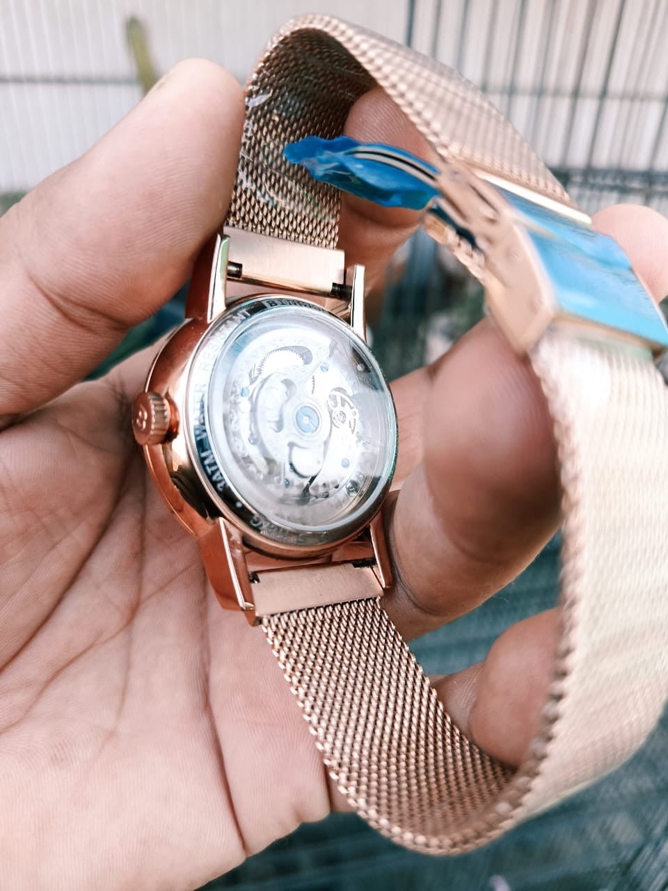 Binger Automatic Mechanical Men’s Watch (Rose Gold Case)