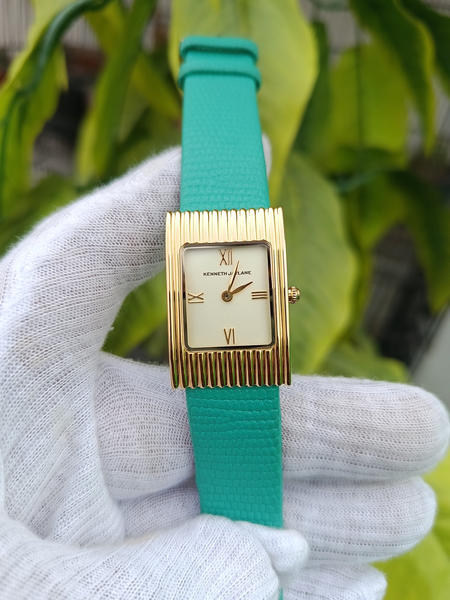 Women’s Square Watch – Teal Strap