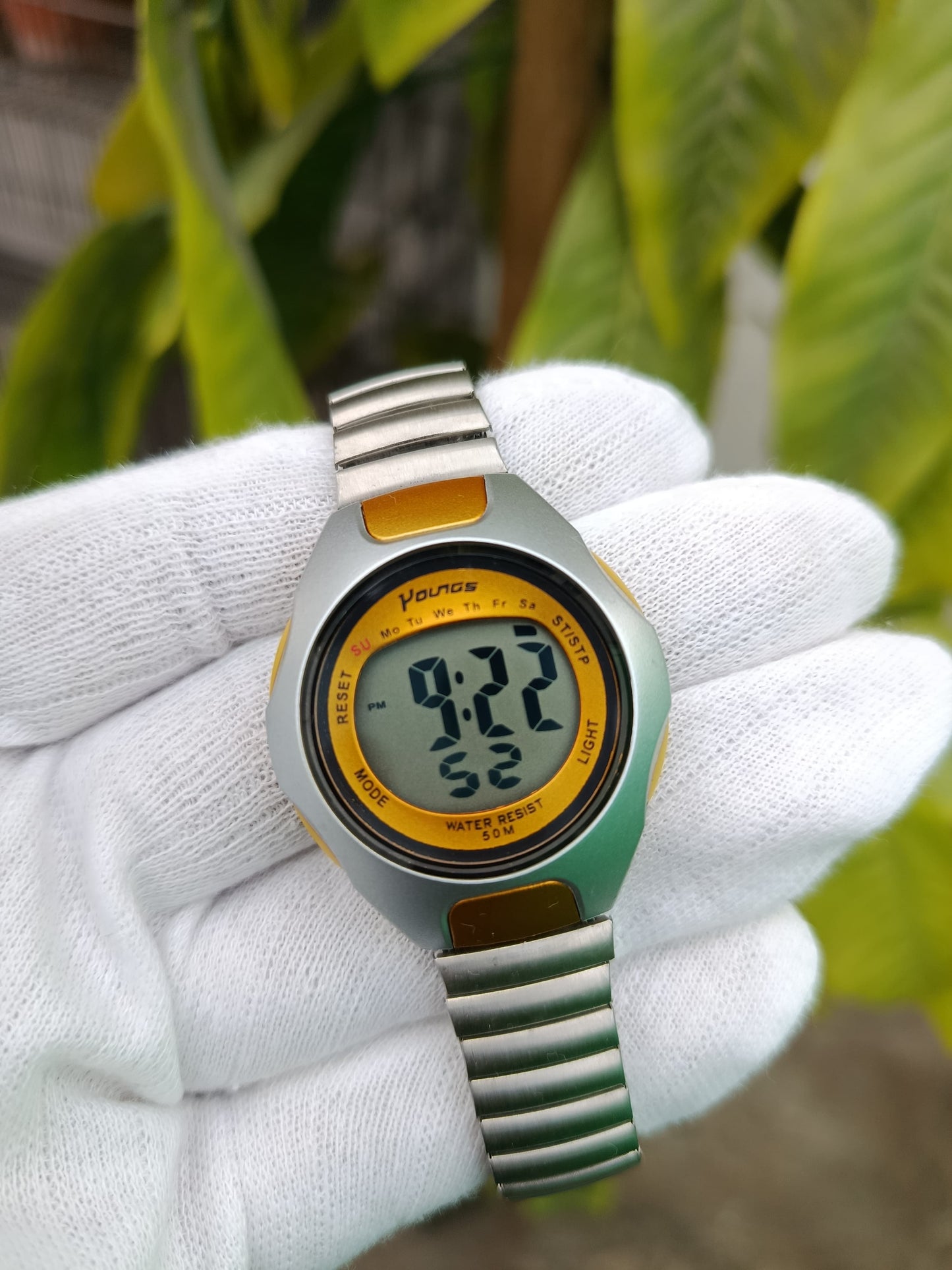 Youngs Digital Watch (Silver & Yellow)