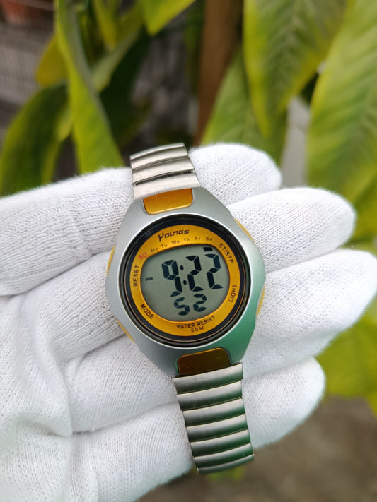 Youngs Digital Watch (Silver & Yellow)