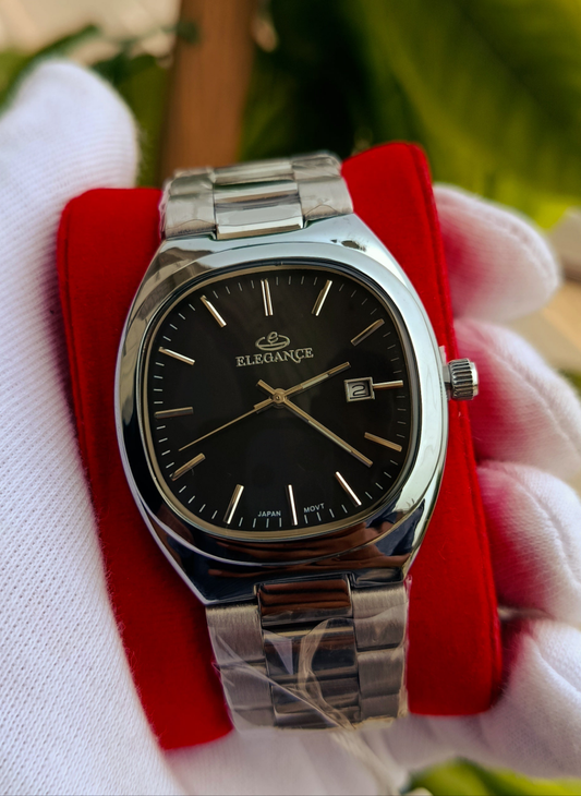 Elegance Black Dial Men's Watch