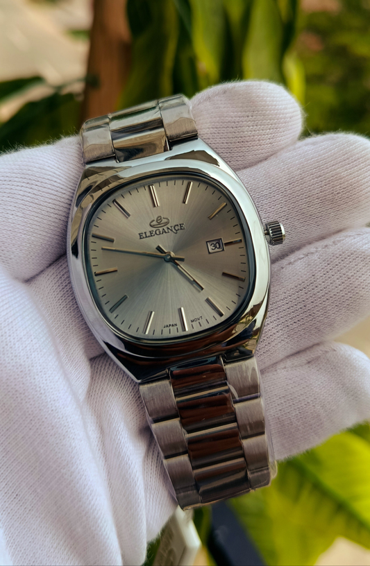 Elegance Men's Silver Dial Watch