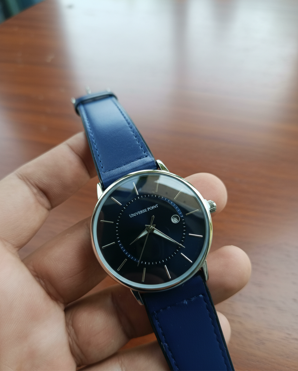 Universe Point UP3949 Series Blue Dial Silicone Men's Watch