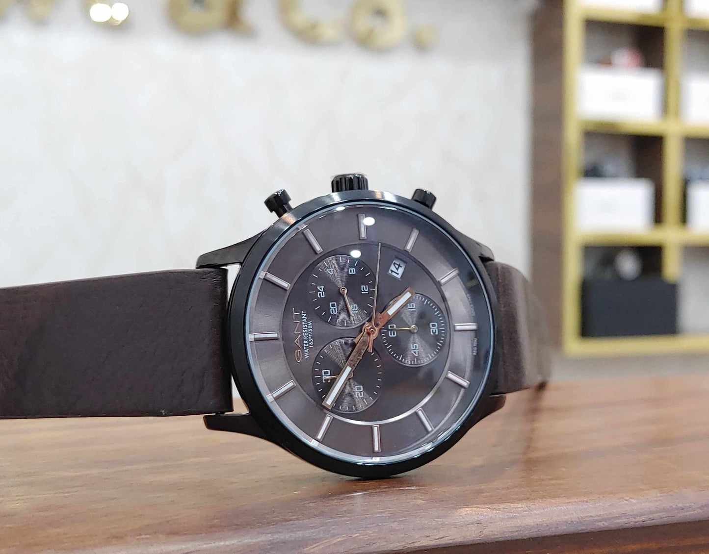 Gant Watch For Men in Leather Strap Chronograph