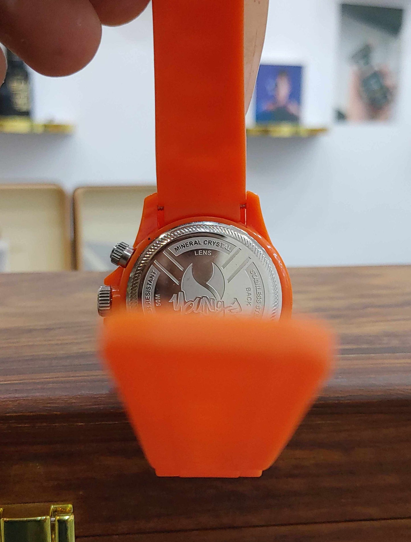 Youngs Orange Soft Rubber Strap Unisex Watch